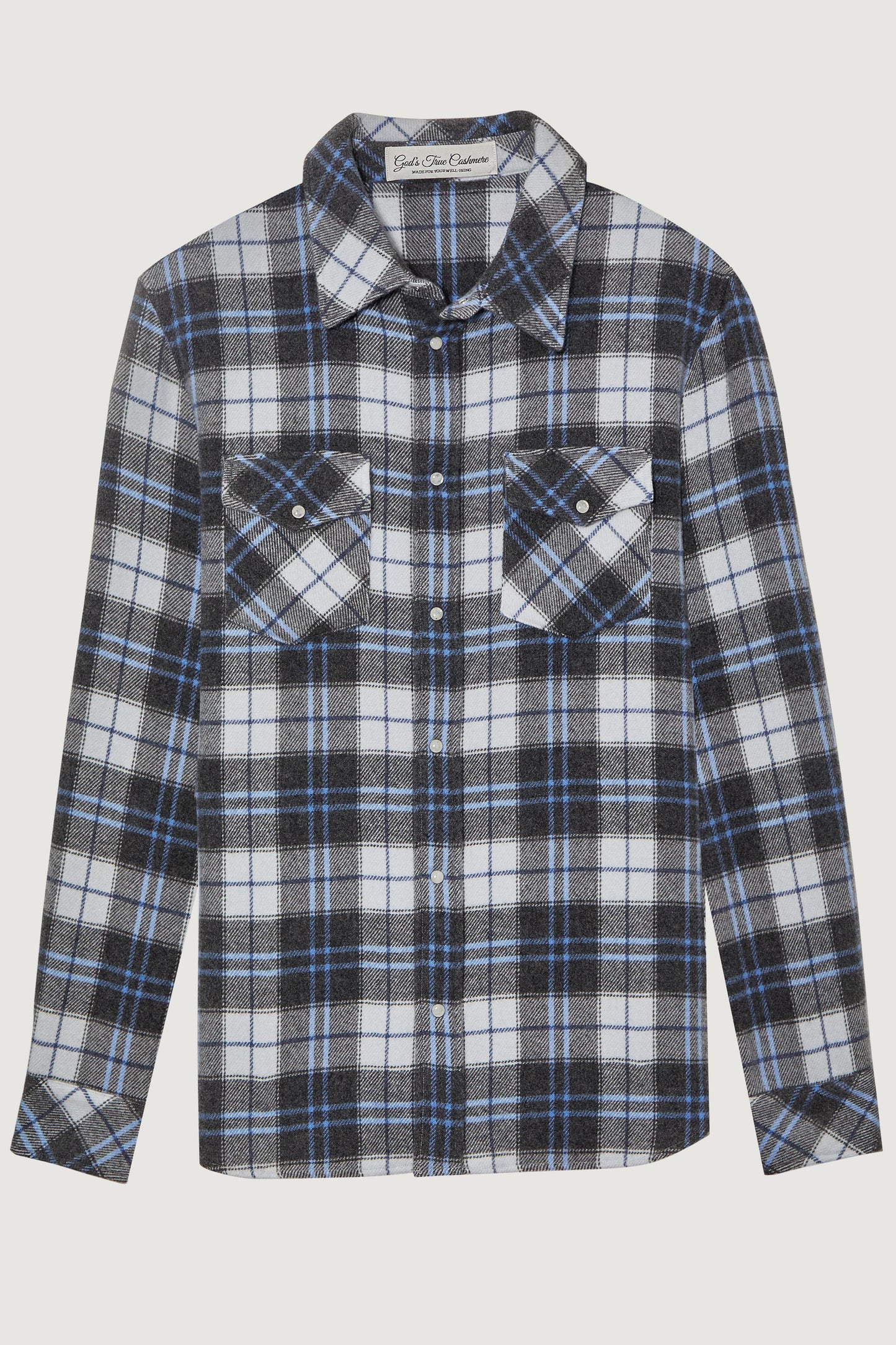Pewter Tartan Cashmere Shirt