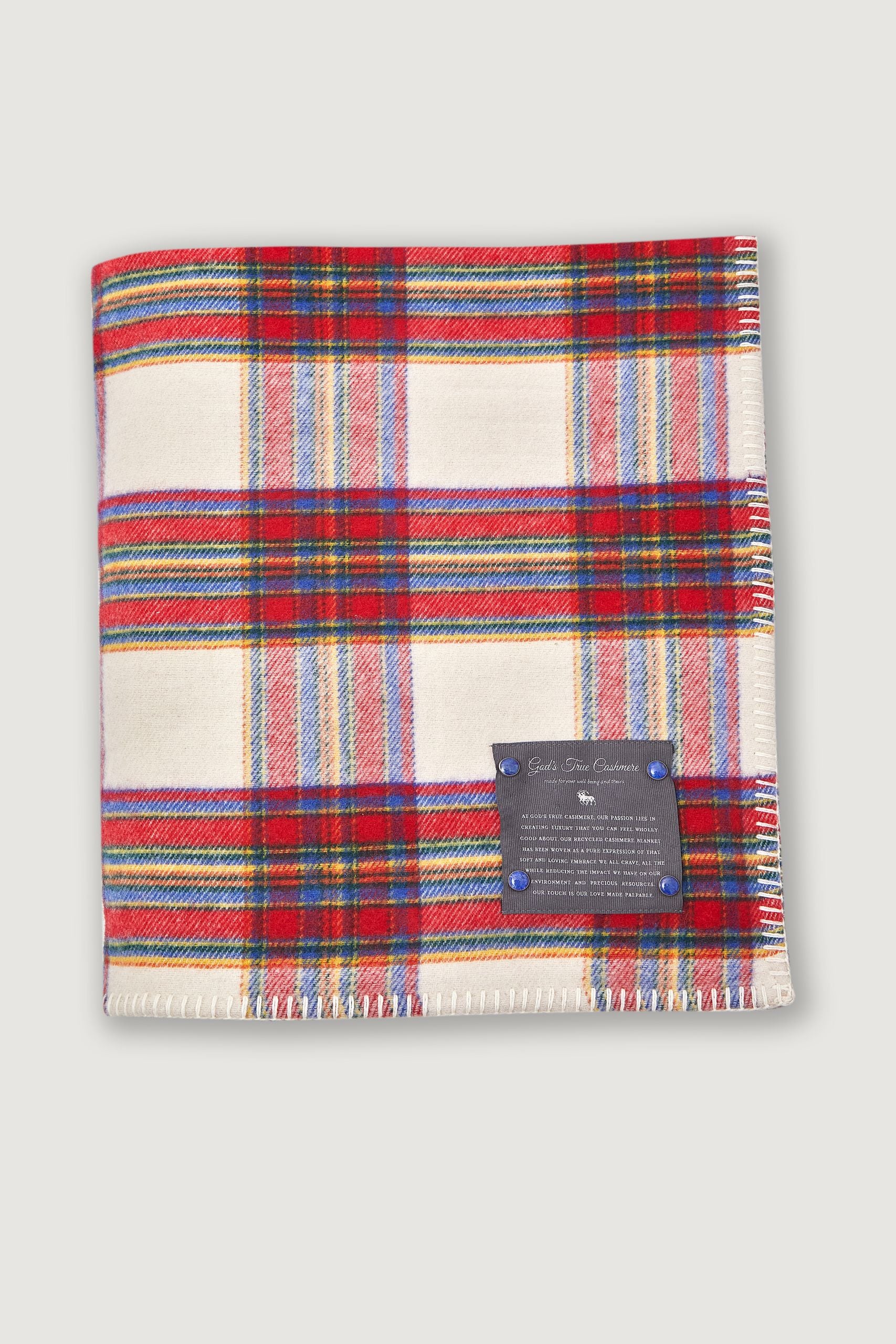 Bright Grampy Tartan Cashmere Blanket