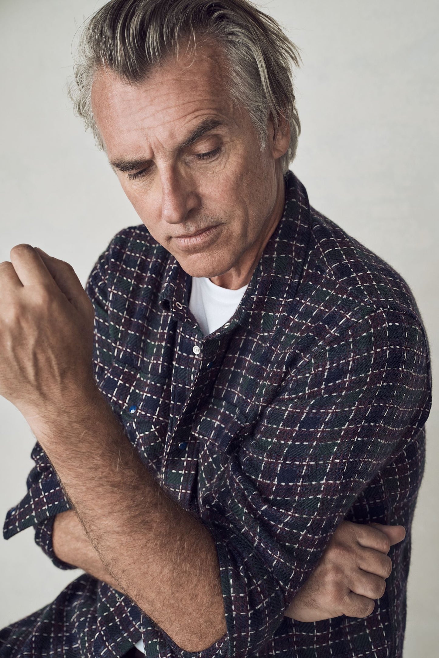 Blue Green Tartan Cashmere Shirt