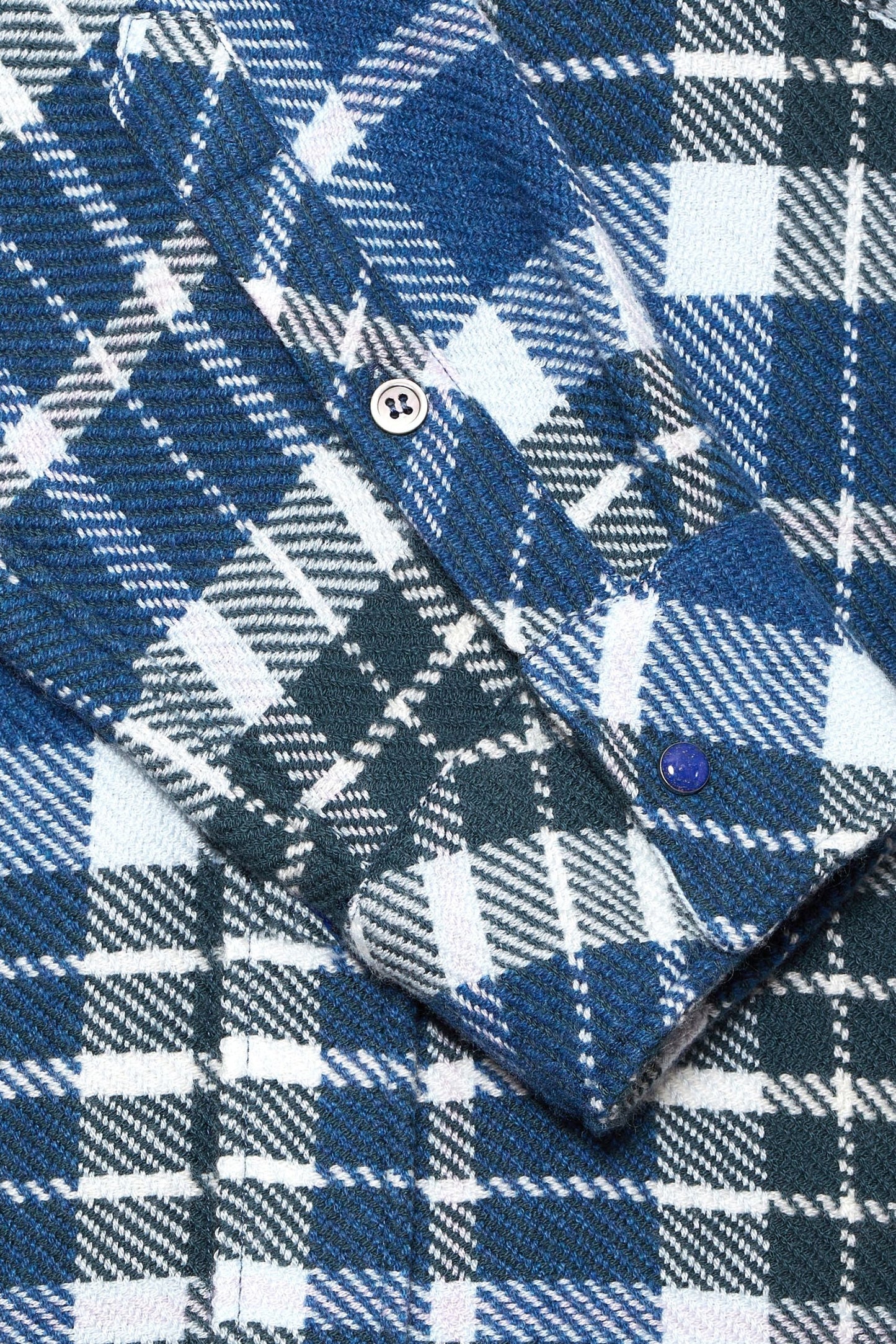 Blue Lilac Tartan Cashmere Shirt
