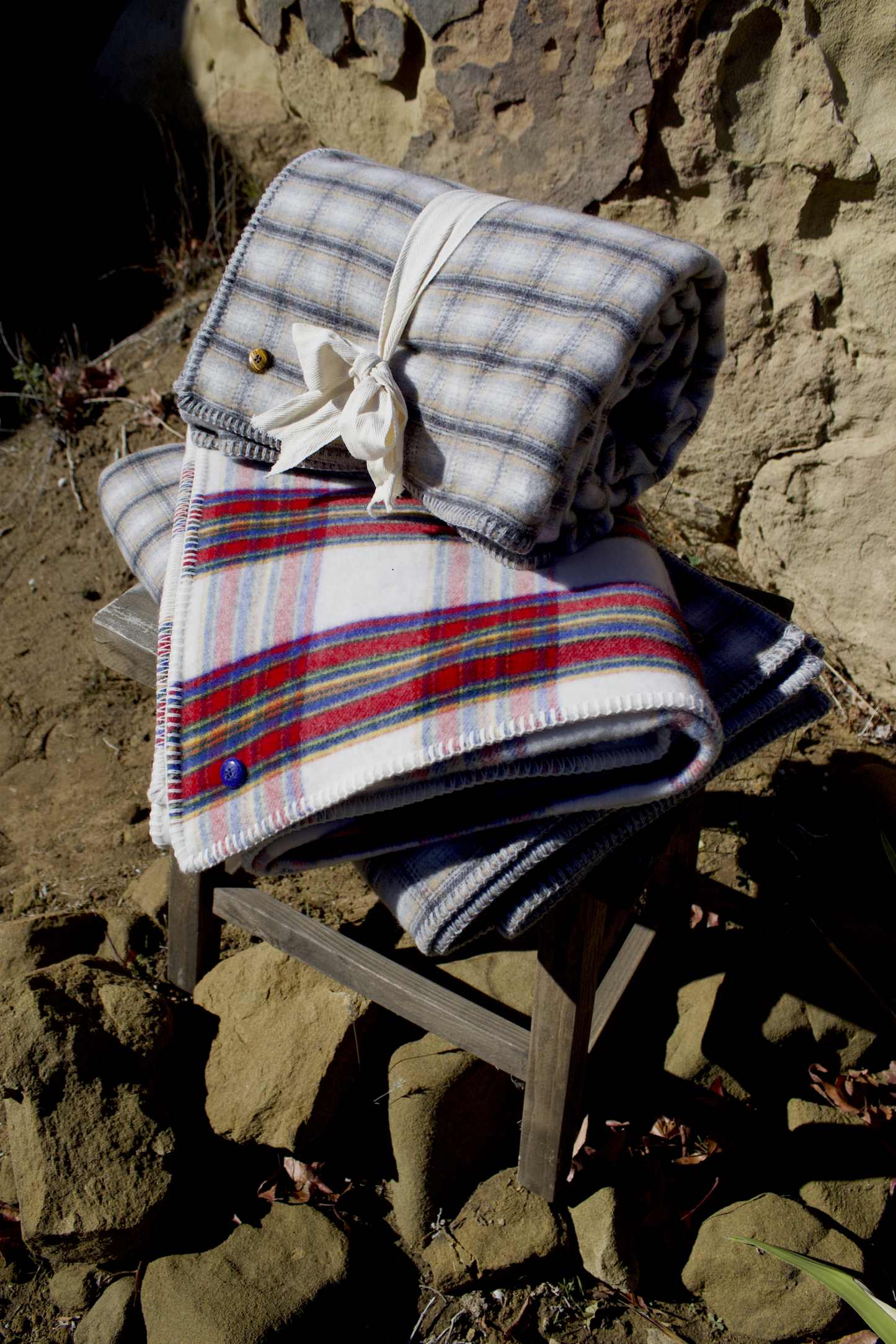 Bright Grampy Tartan Cashmere Blanket