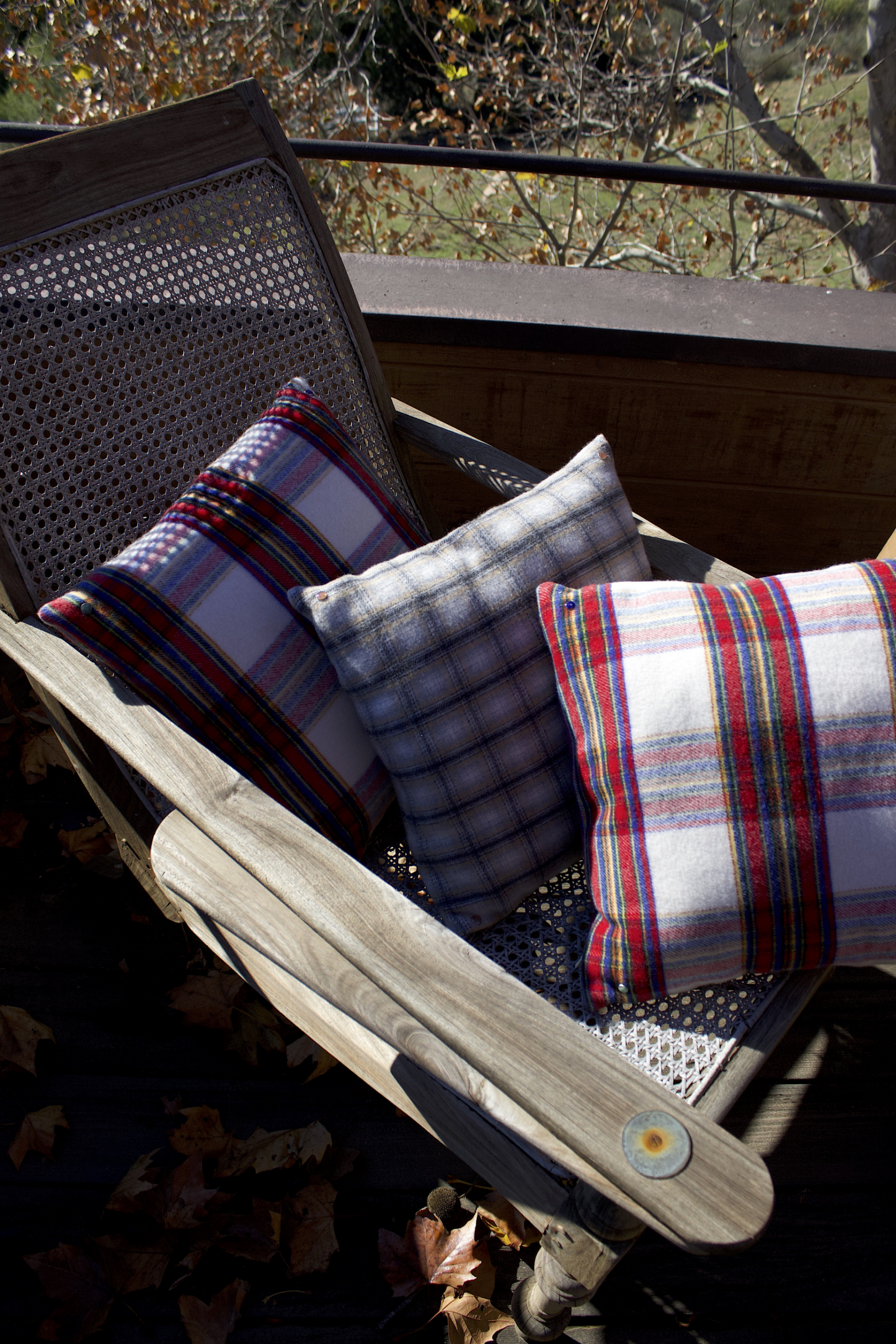 Bright Grampy Tartan Cashmere Pillow