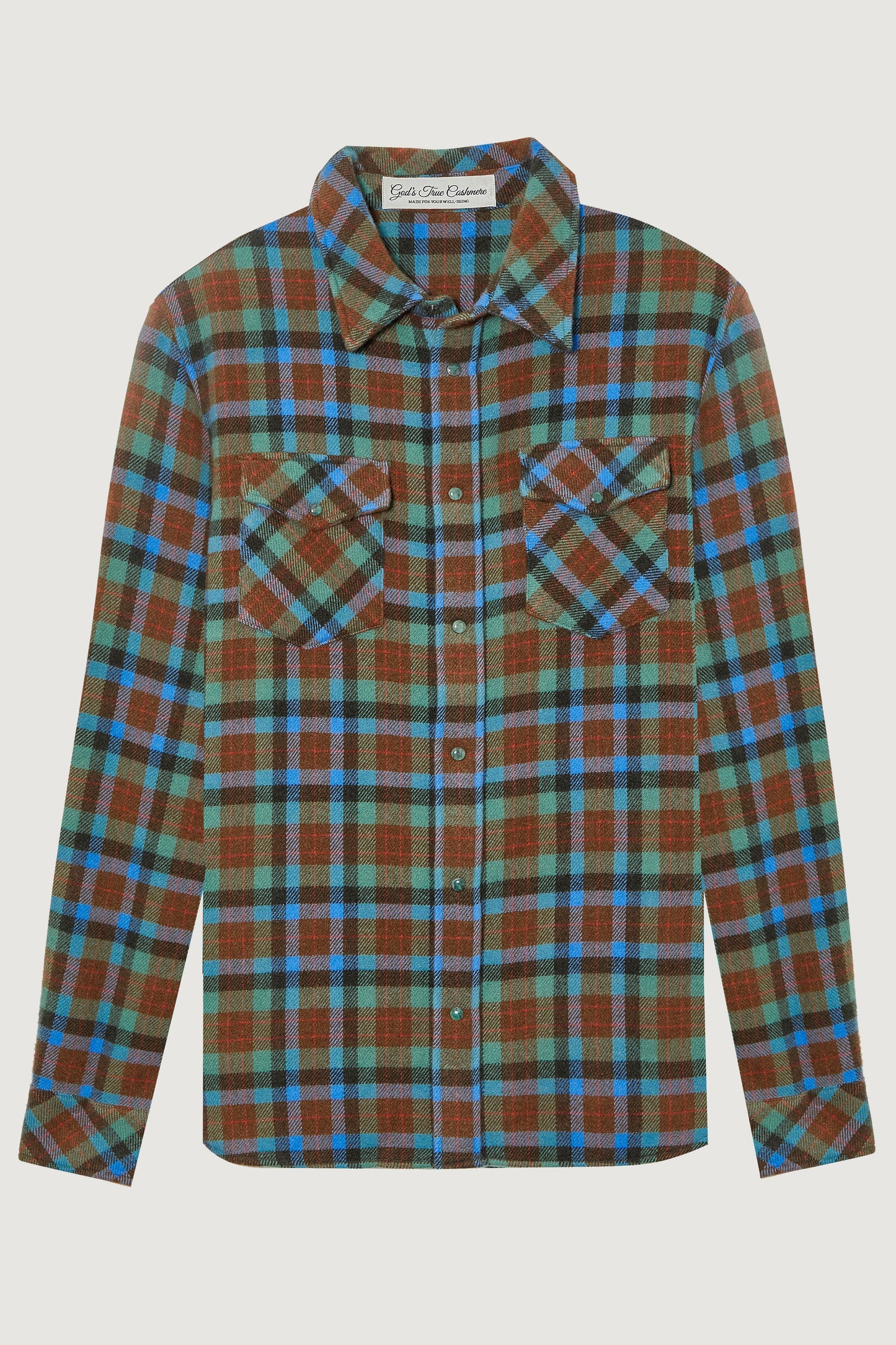 Moss Tartan Cashmere Shirt