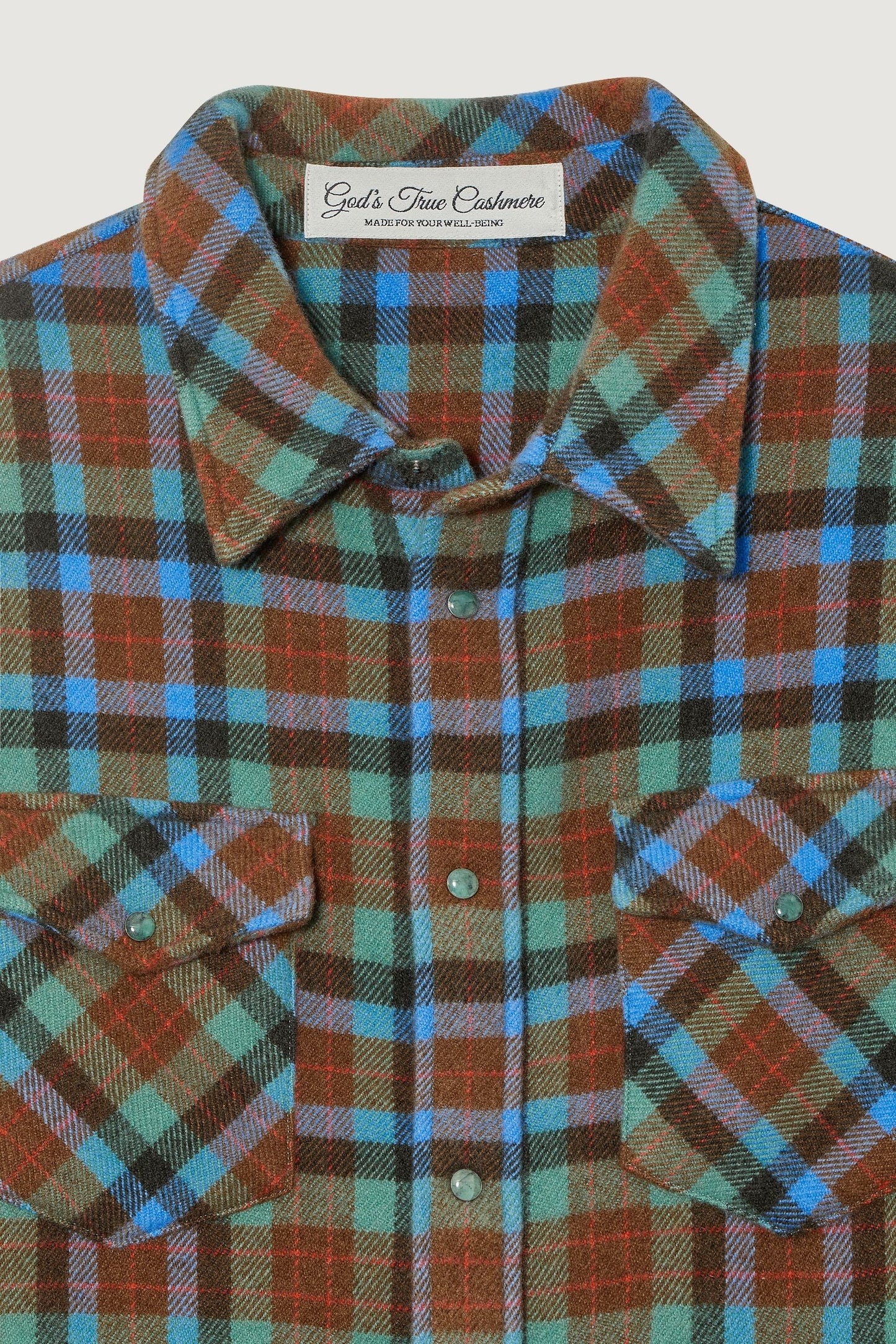 Moss Tartan Cashmere Shirt