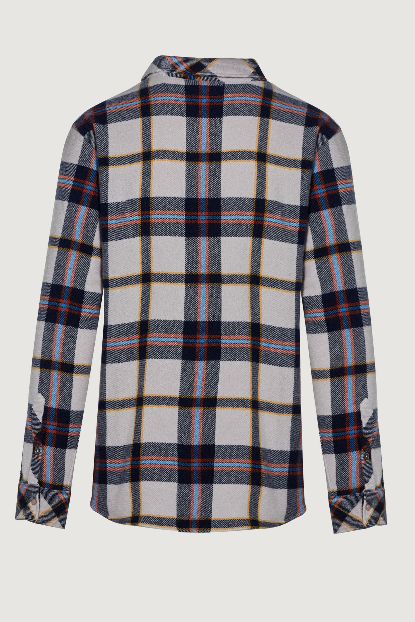 Navy Tartan Cashmere Shirt