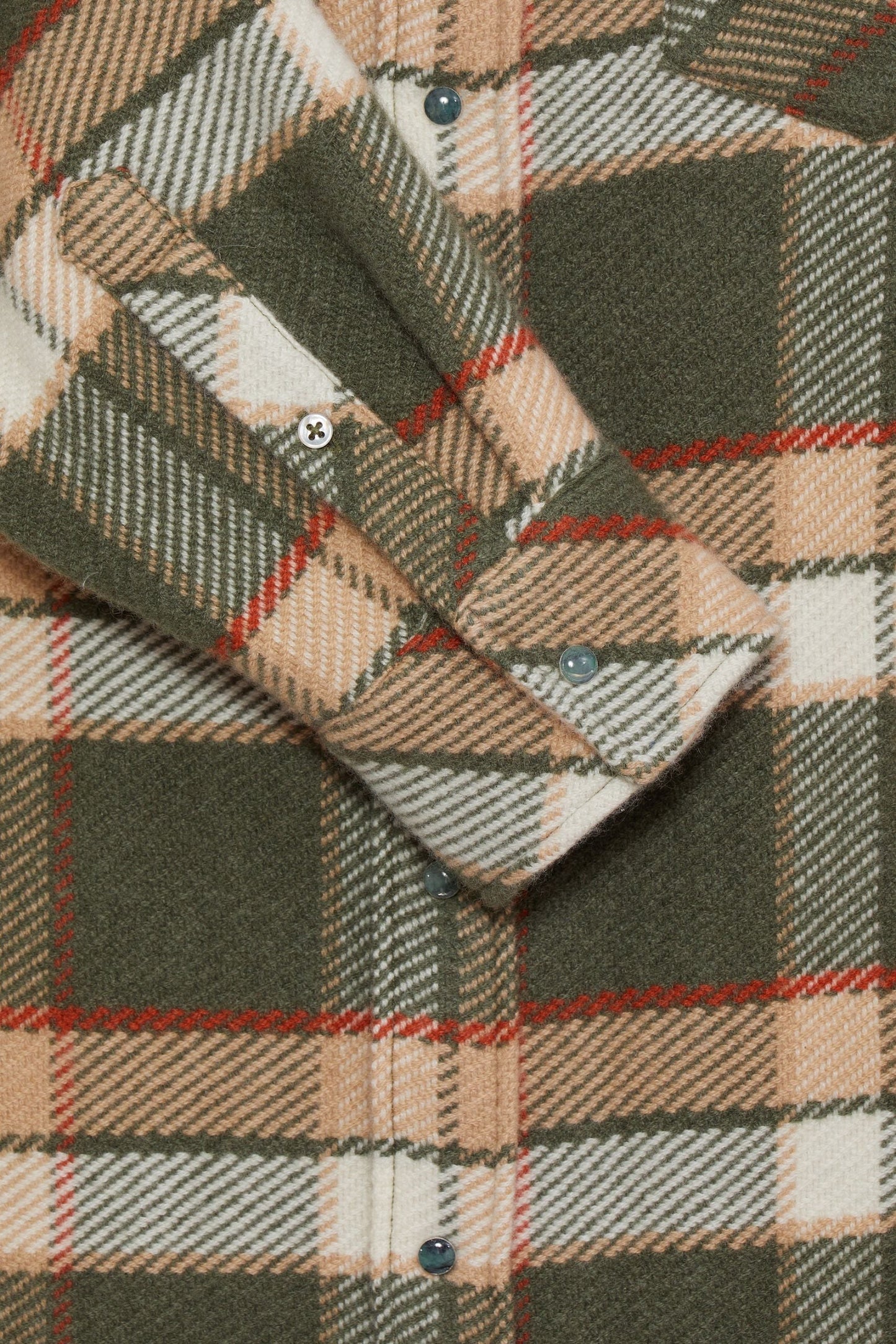 Olive Tartan Cashmere Shirt