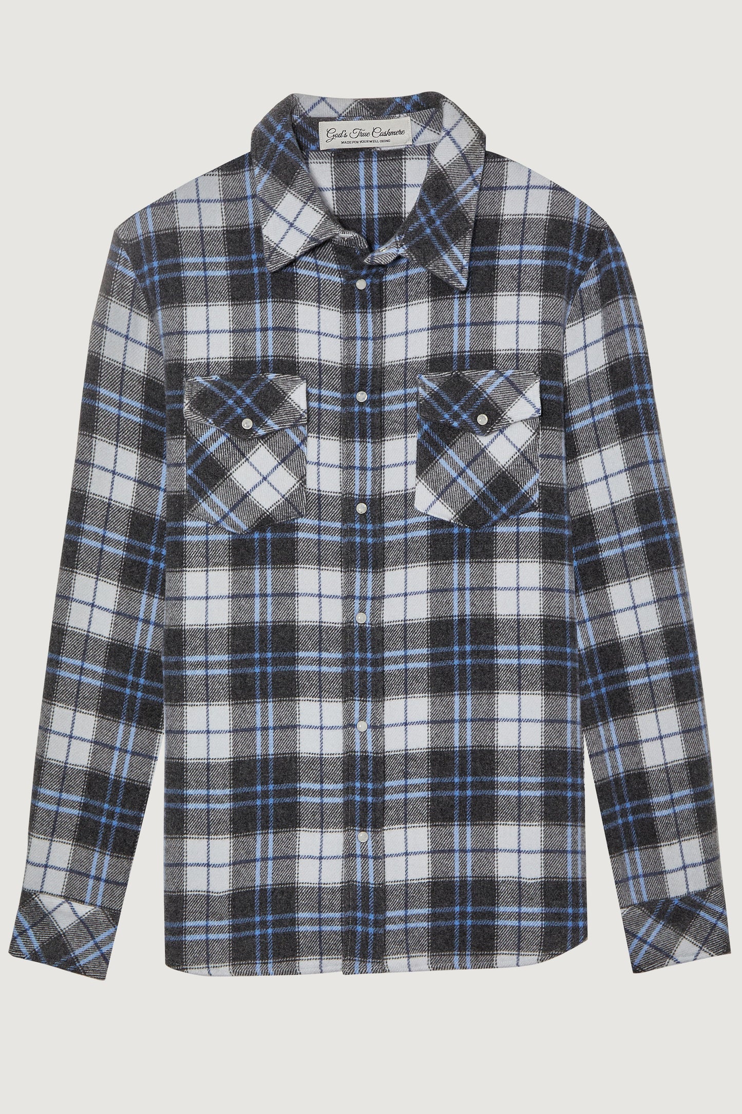 Pewter Tartan Cashmere Shirt