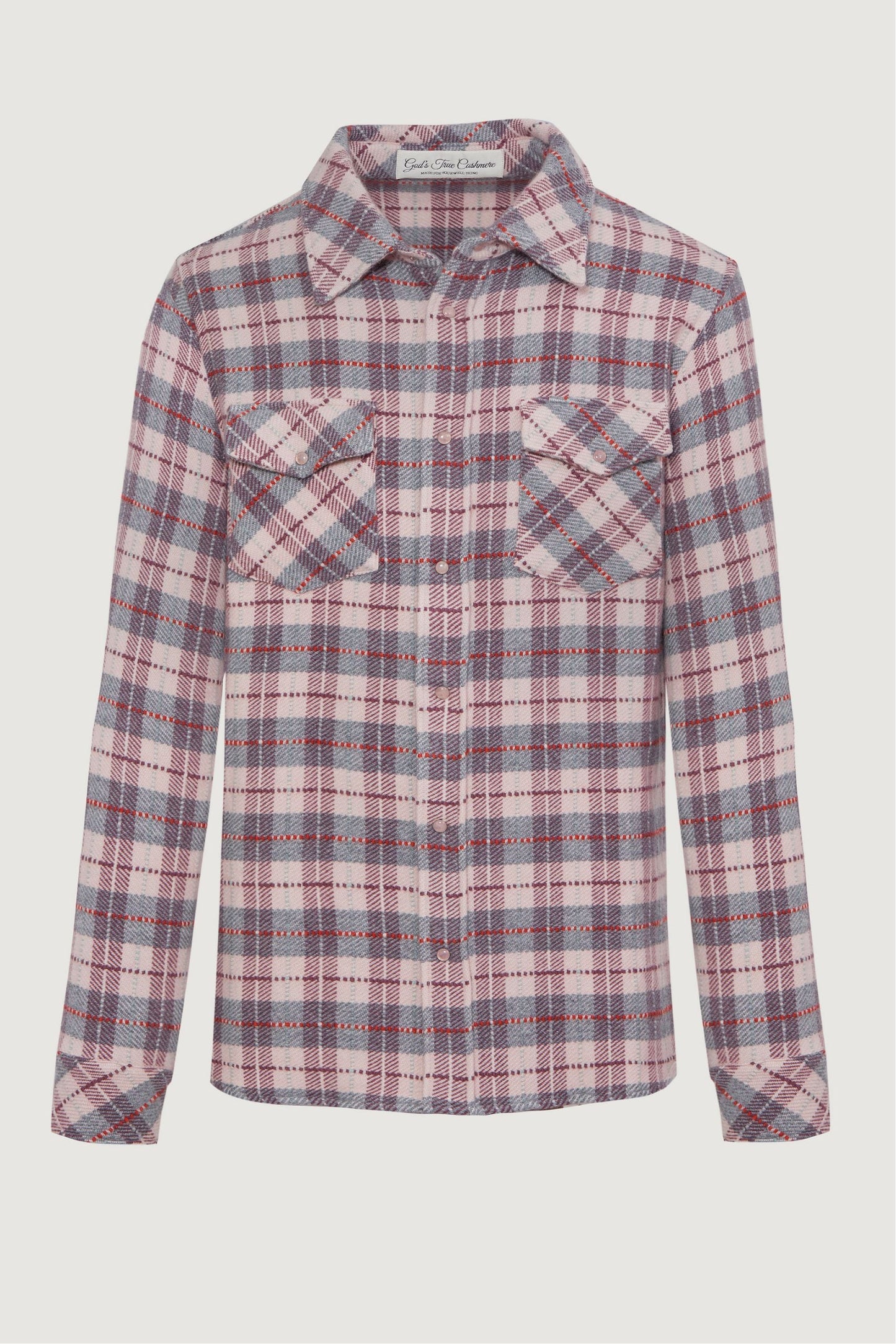 Pink Tartan Cashmere Shirt