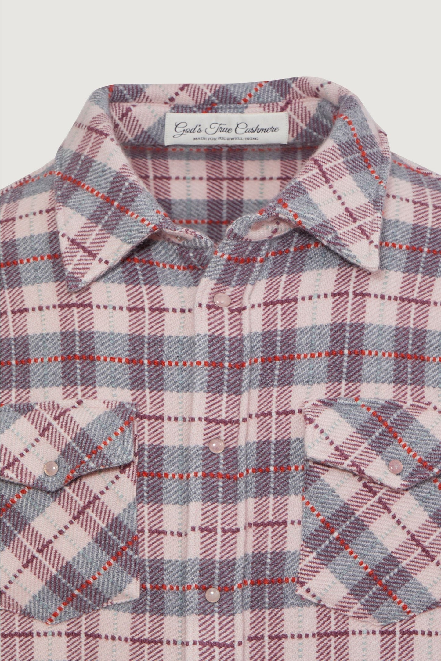 Pink Tartan Cashmere Shirt