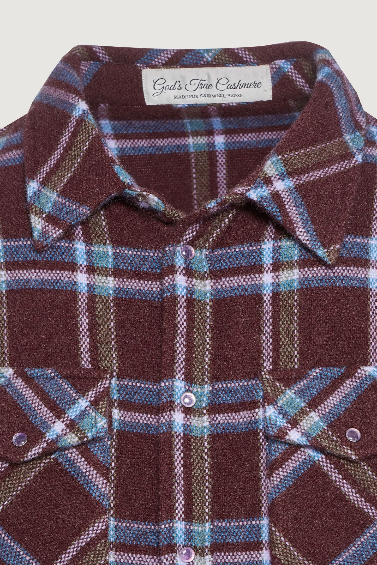 Plum Tartan Cashmere Shirt