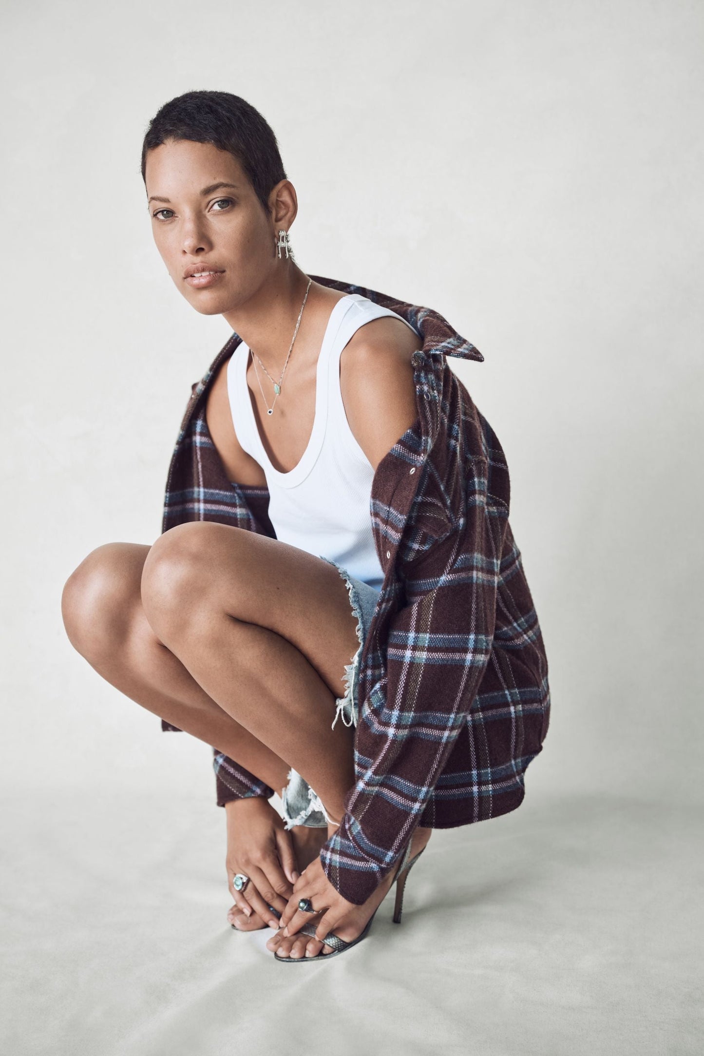 Plum Tartan Cashmere Shirt