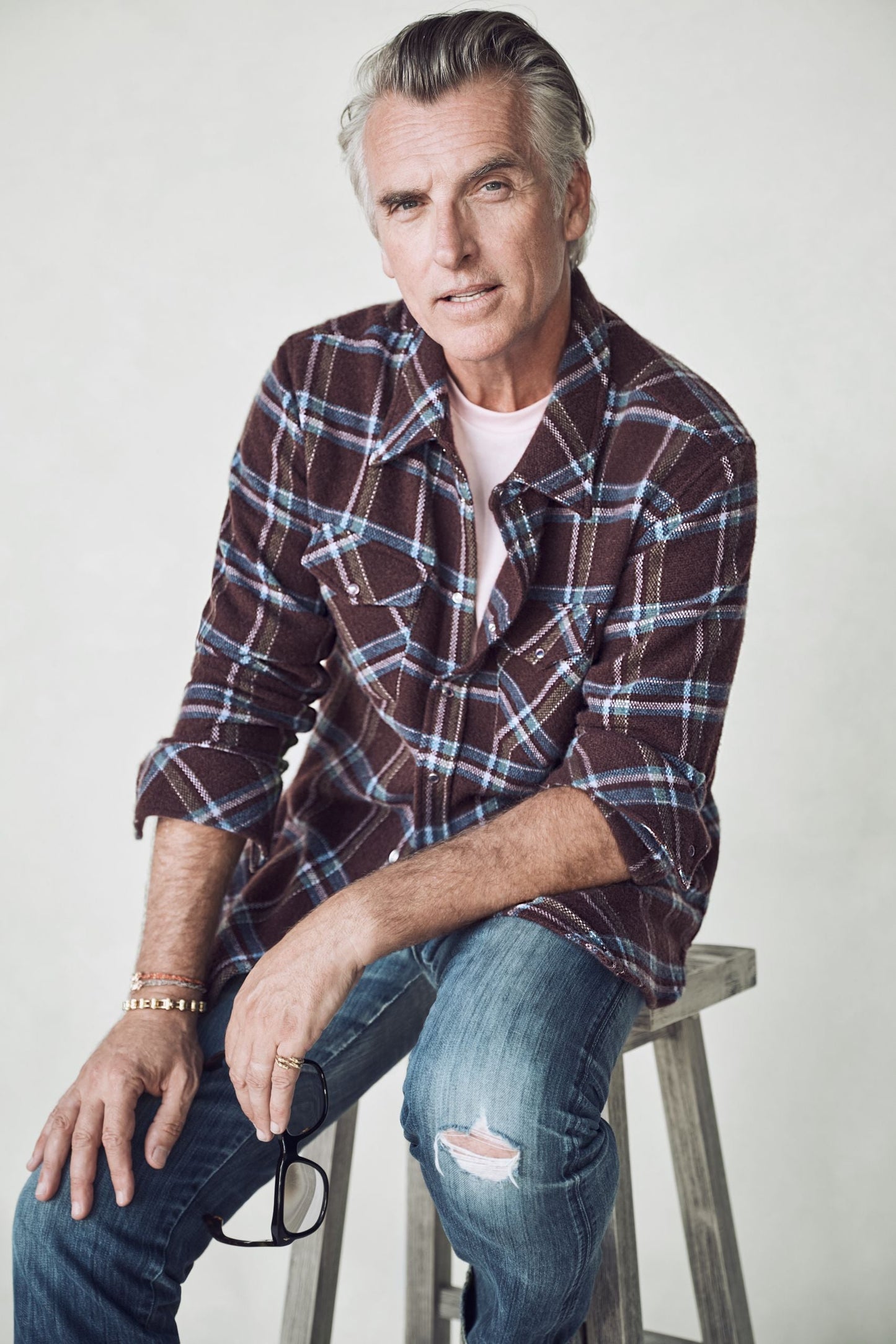 Plum Tartan Cashmere Shirt