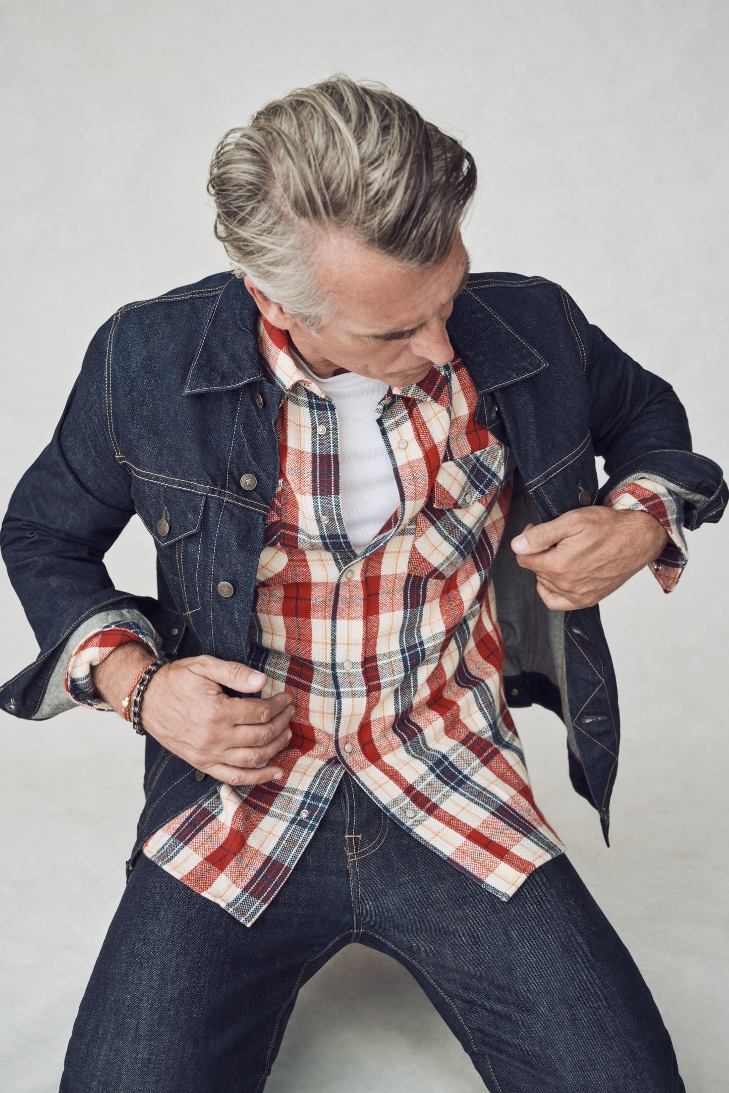 Red Multi Tartan Cashmere Shirt