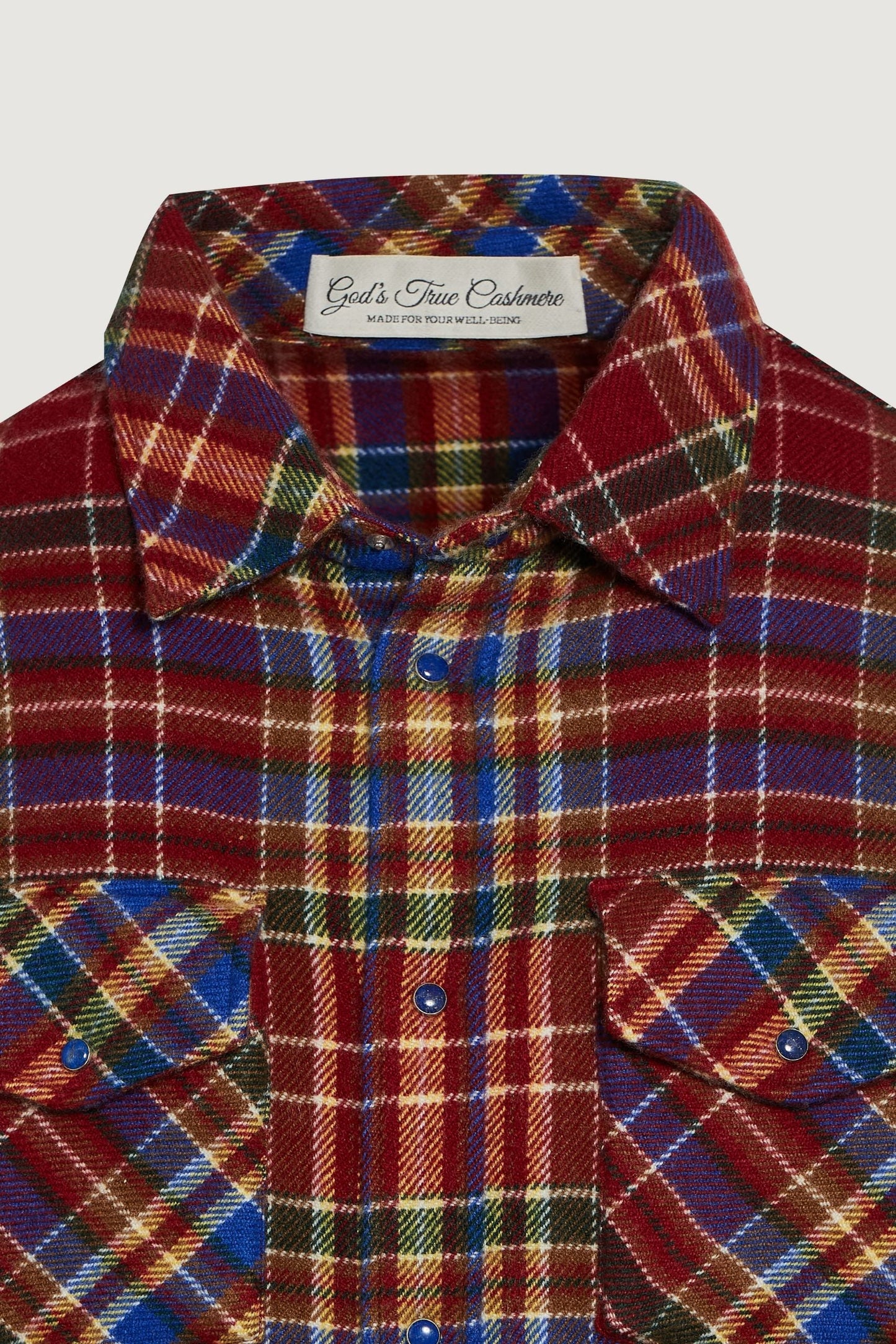 Rust Tartan Cashmere Shirt