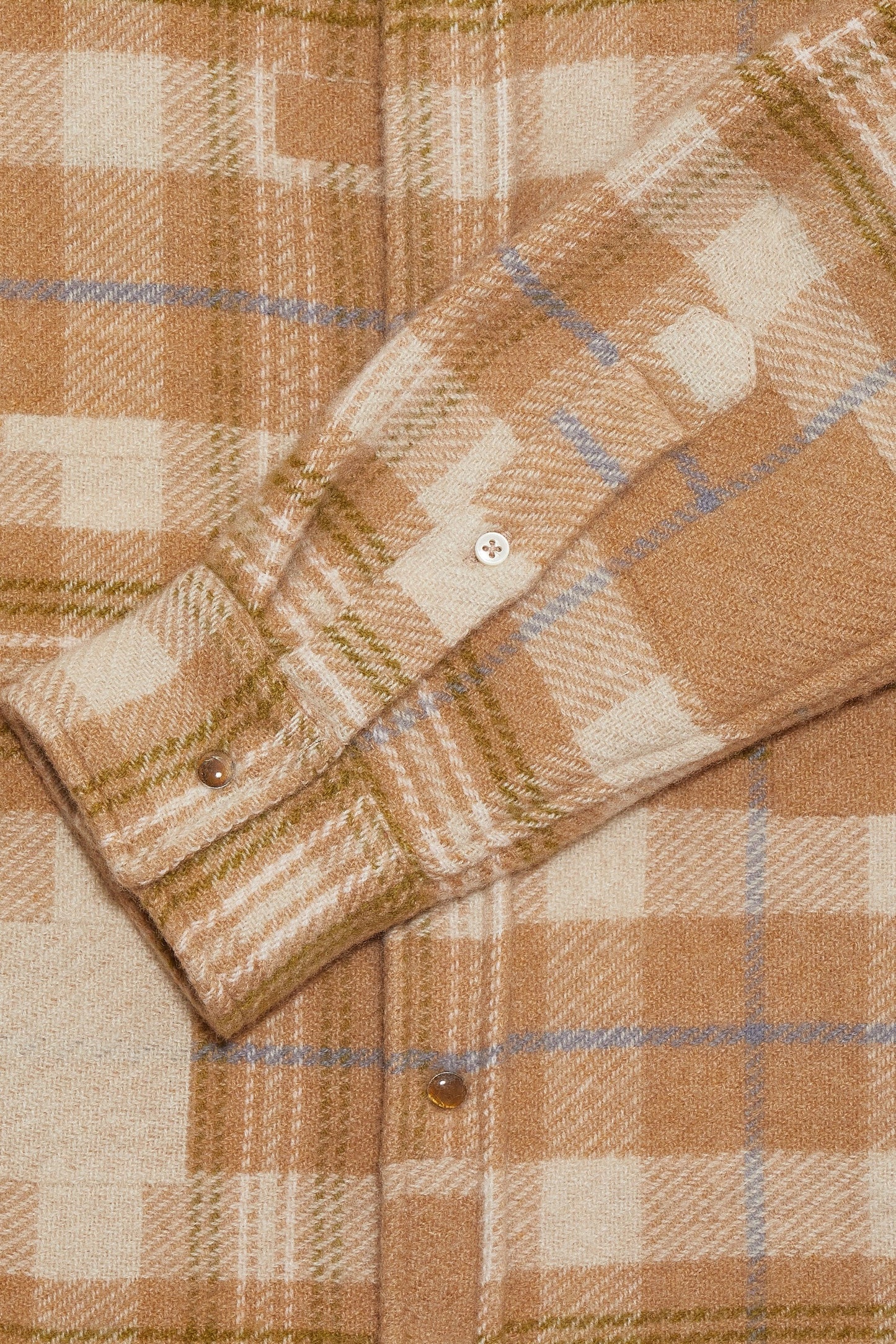 Unisex Patchwork Tartan Cashmere Shirt