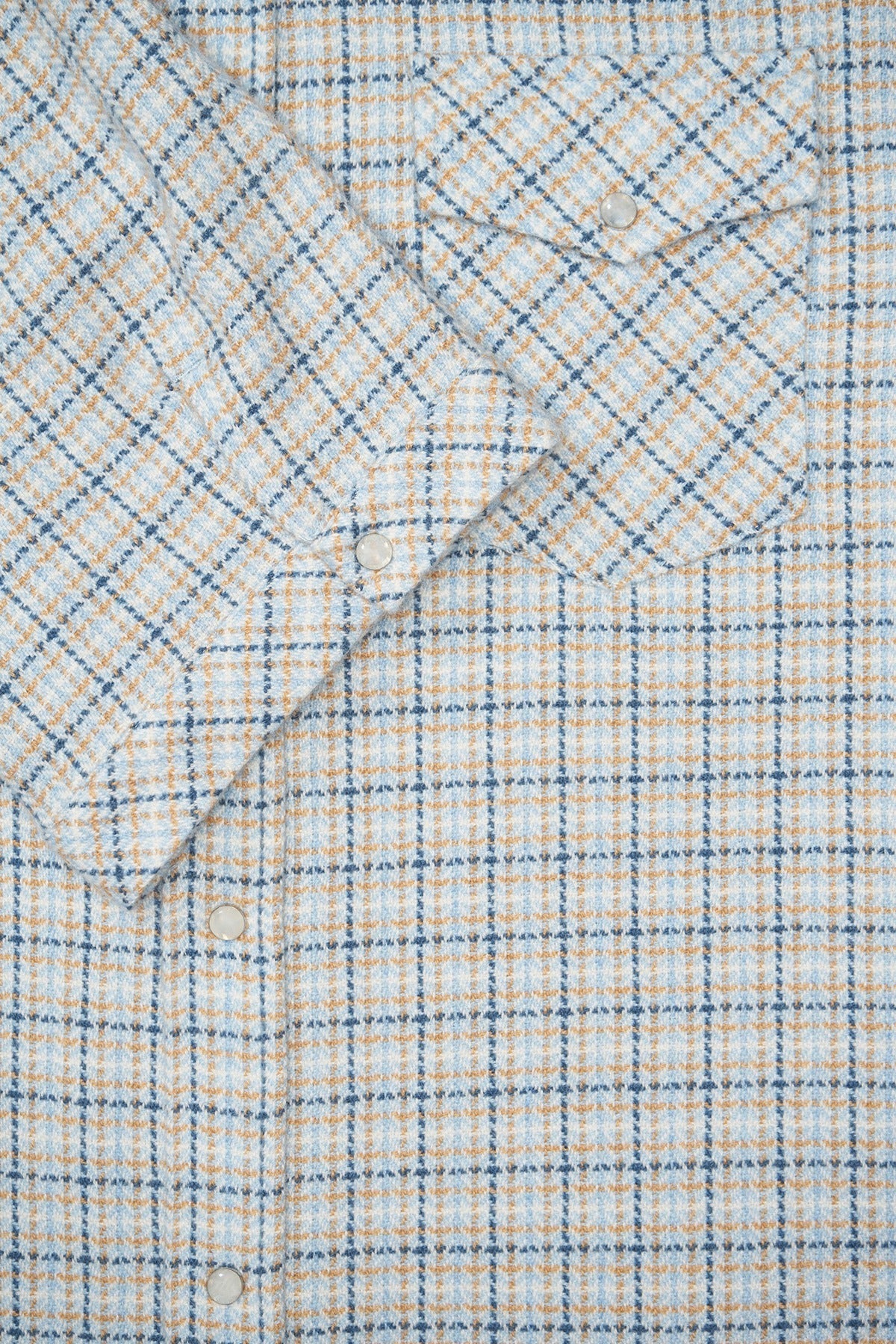 River Tartan Short Sleeve Cashmere Shirt