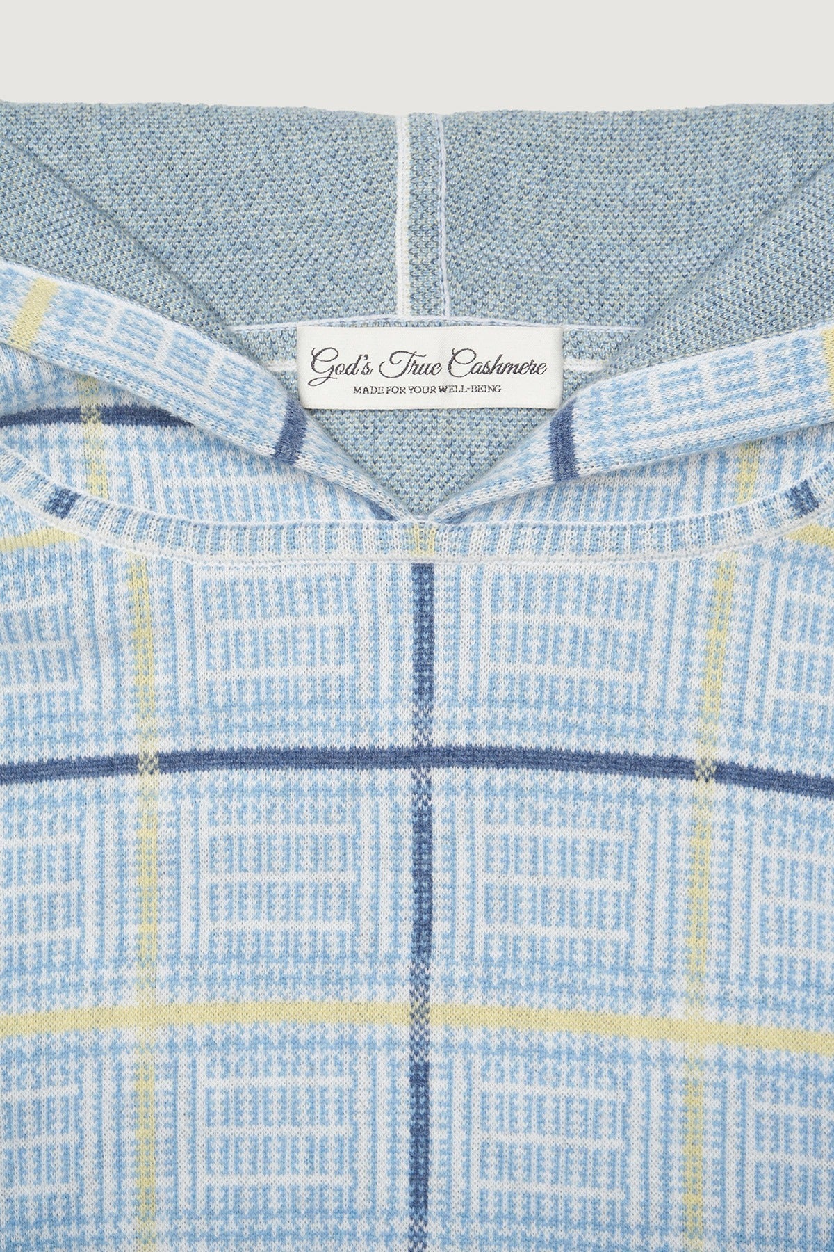 Rain Tartan Knit Cashmere Hoodie