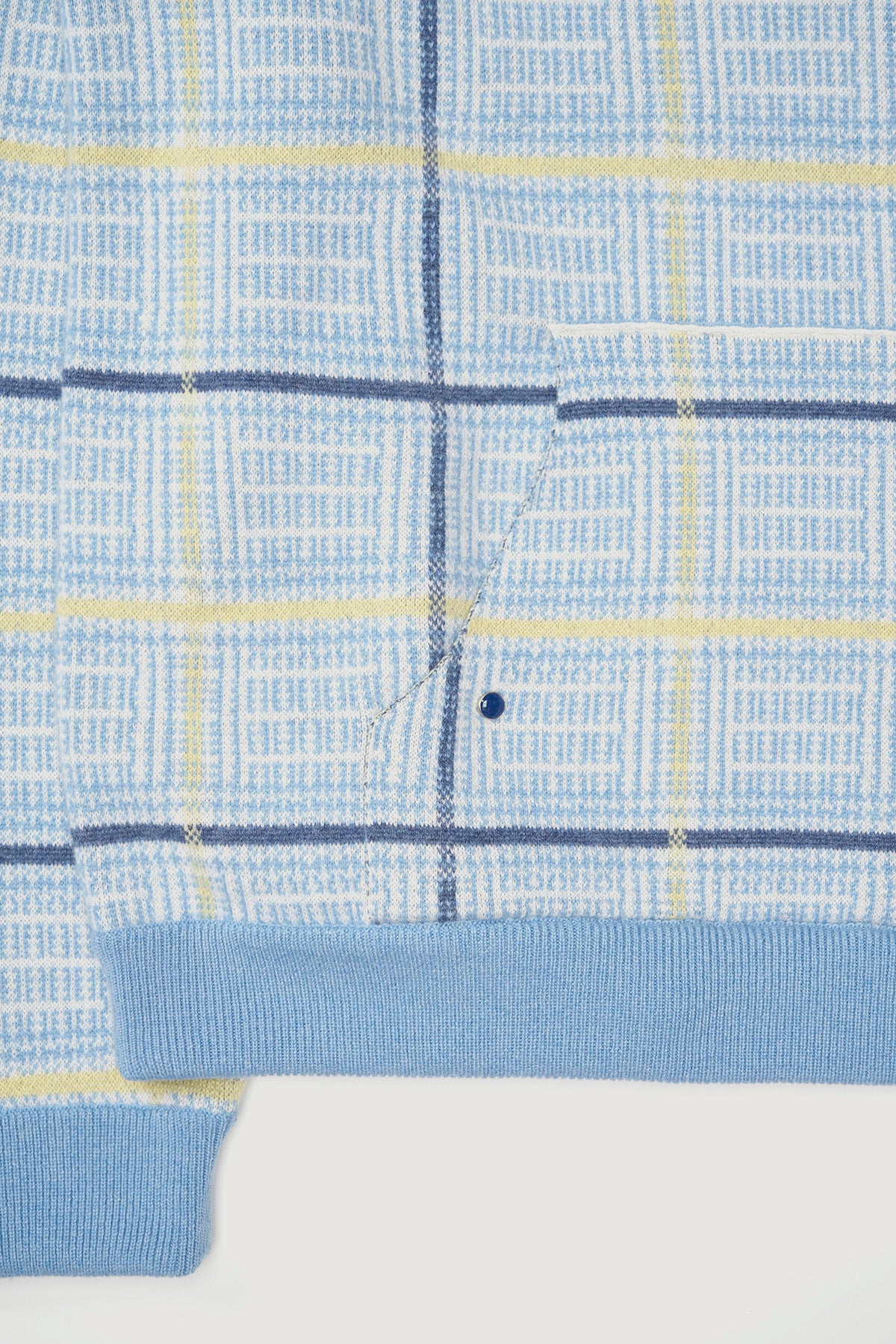 Rain Tartan Knit Cashmere Hoodie