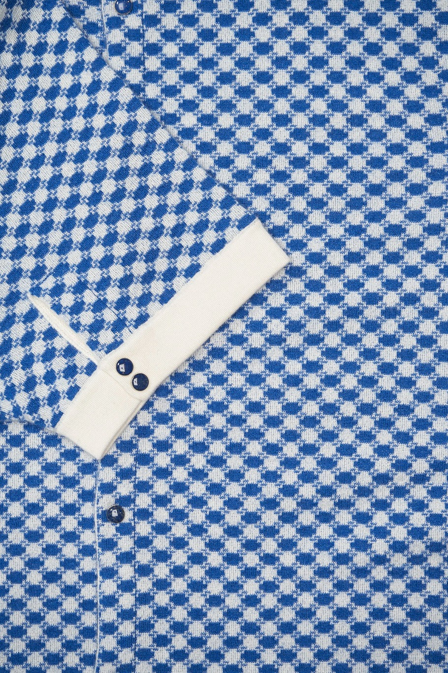 Lapis Dot Cashmere Boat Shirt