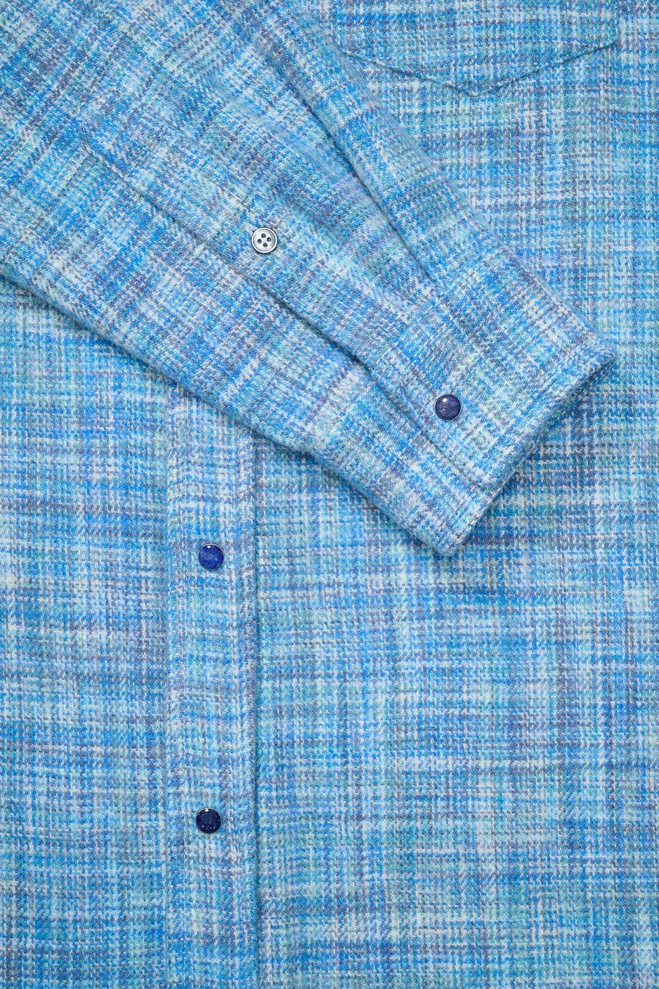 Sapphire Space-Dyed Cashmere Shirt