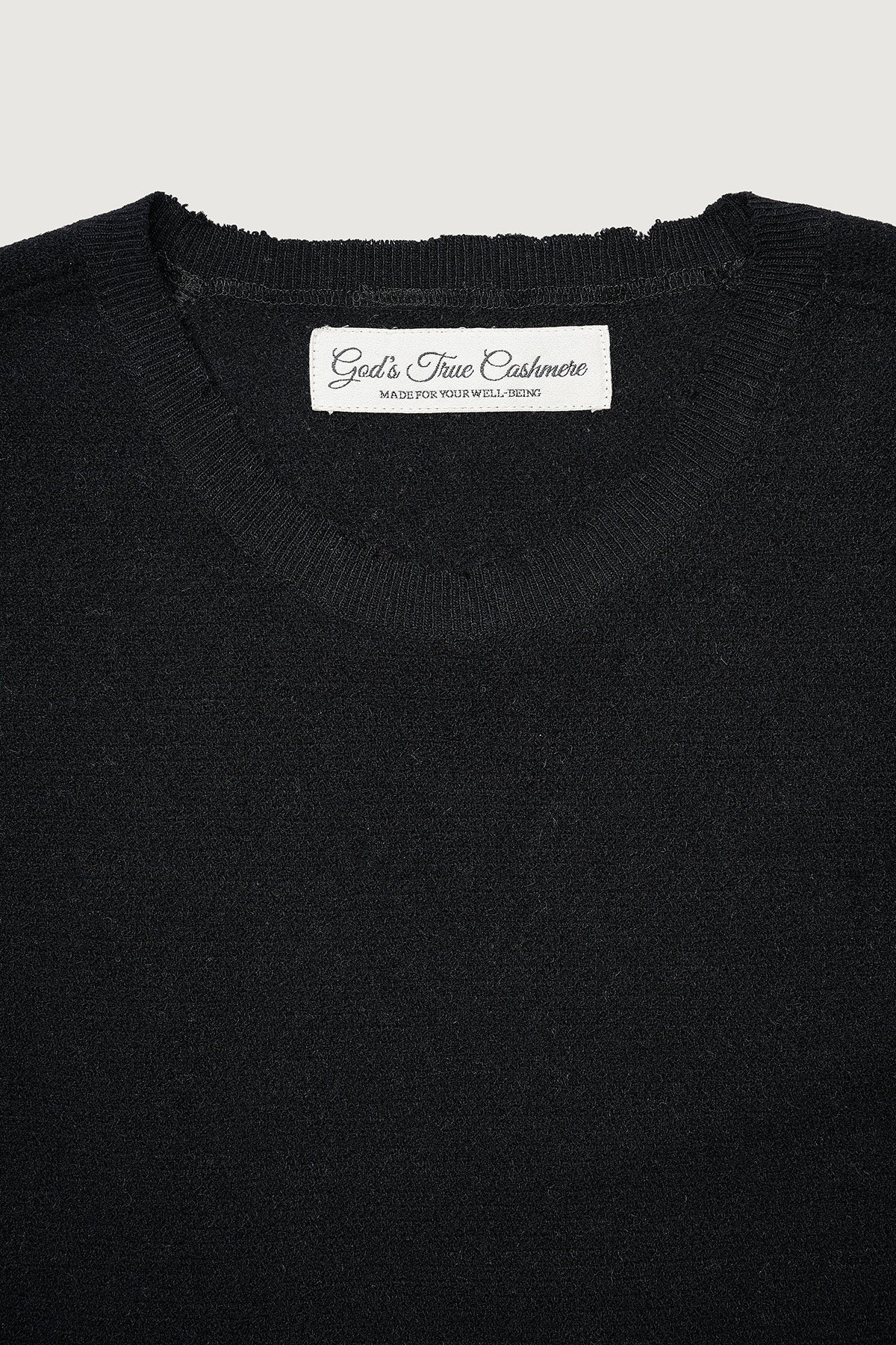 Bubble Gauze Cashmere Knit T-Shirt Black