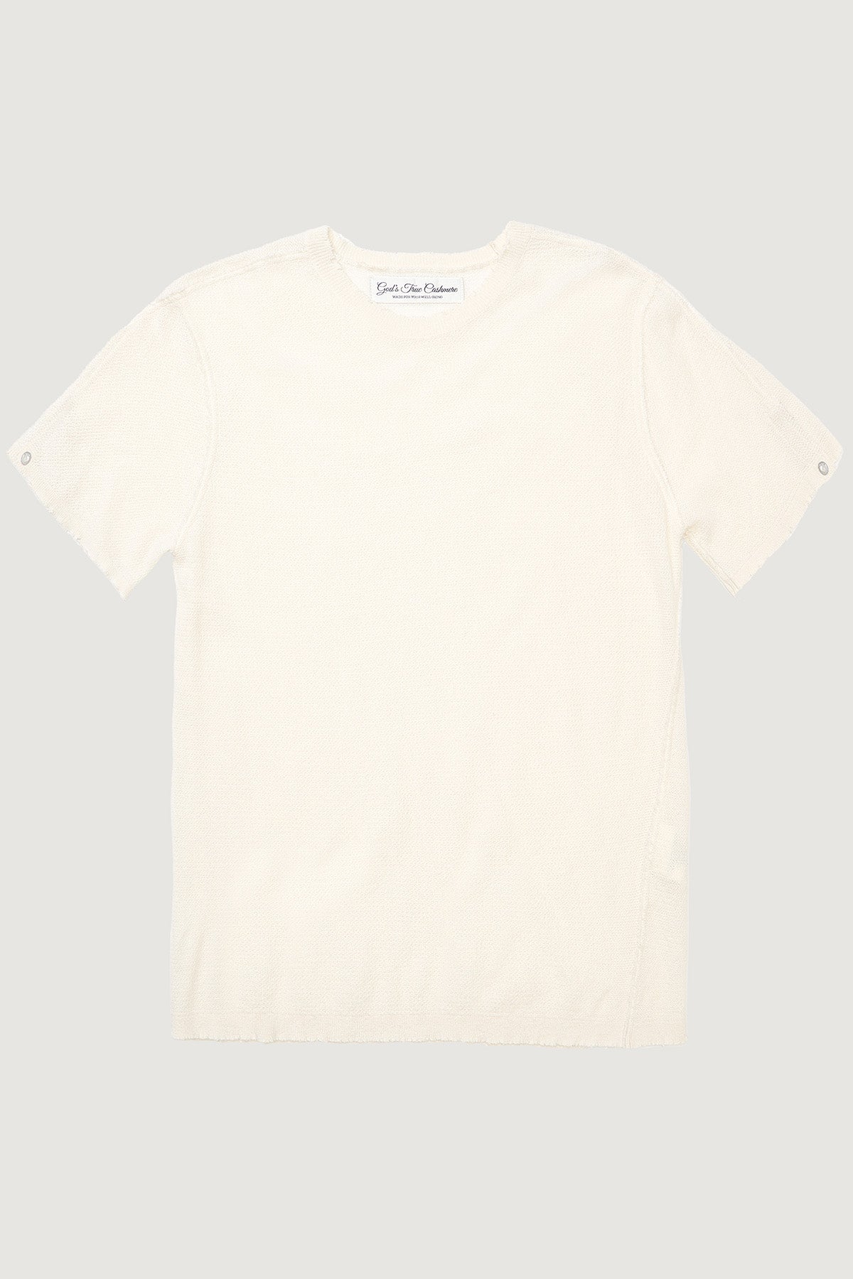 Bubble Gauze Cashmere Knit T-Shirt Blonde