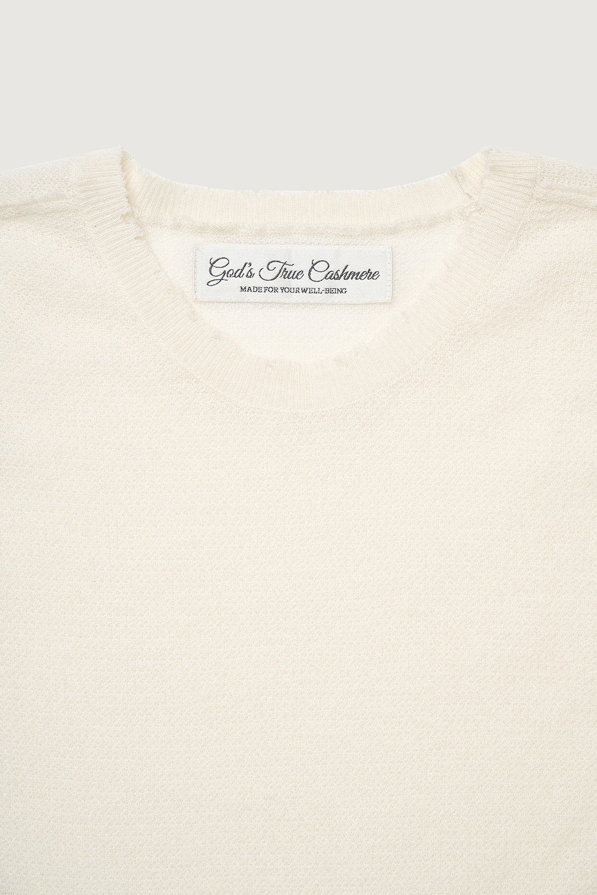 Bubble Gauze Cashmere Knit T-Shirt Blonde