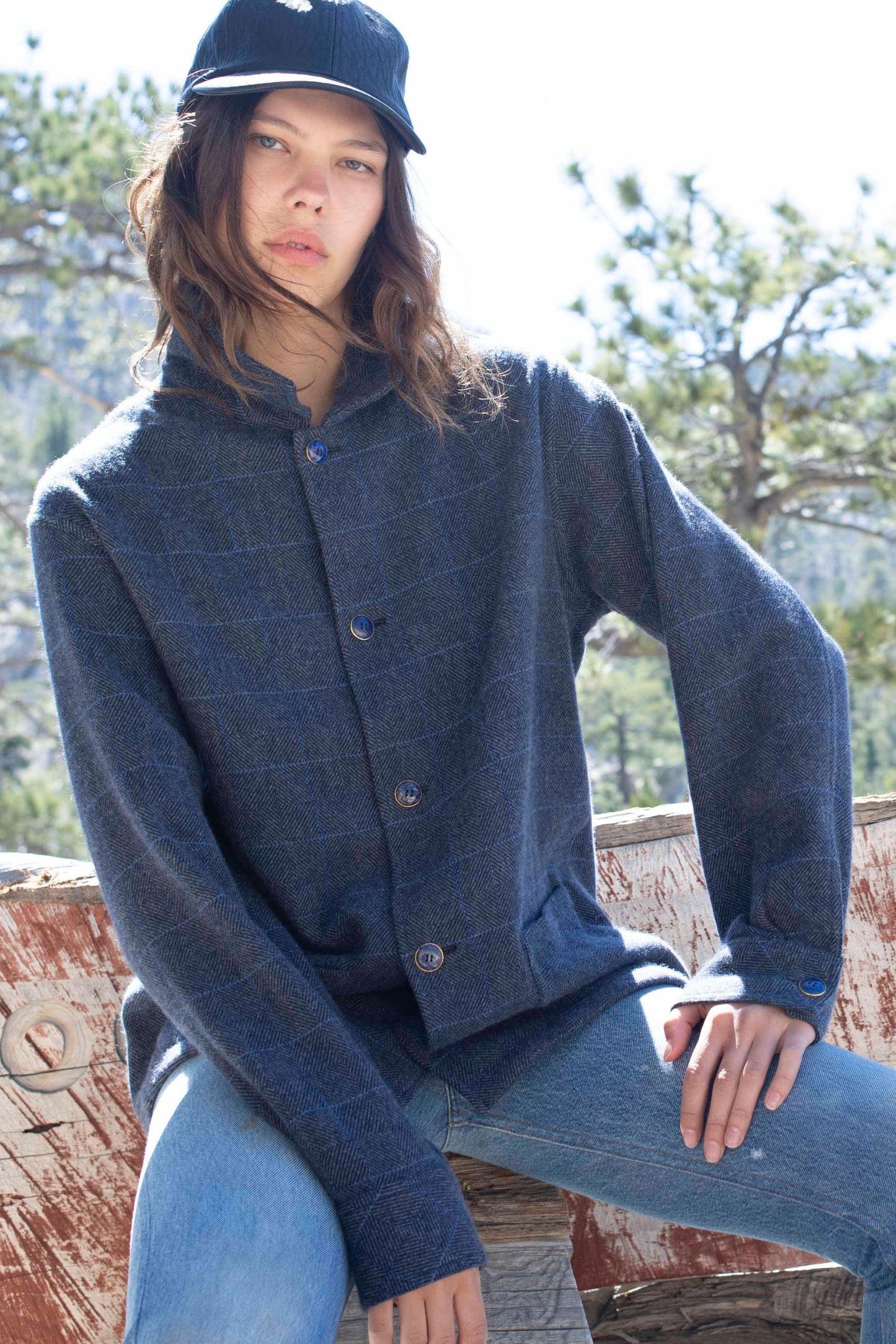 Wizard Herringbone Cashmere Lounge Jacket