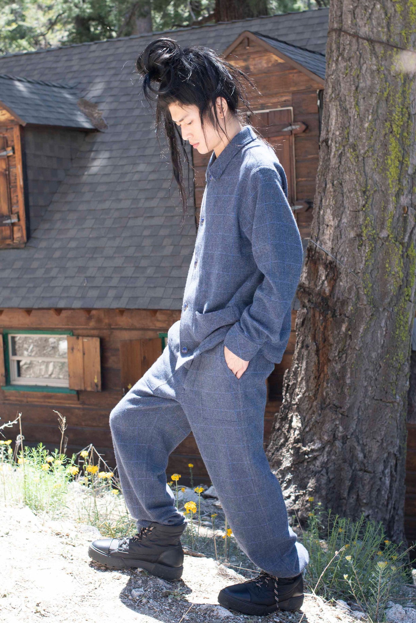 Wizard Herringbone Cashmere Lounge Pant
