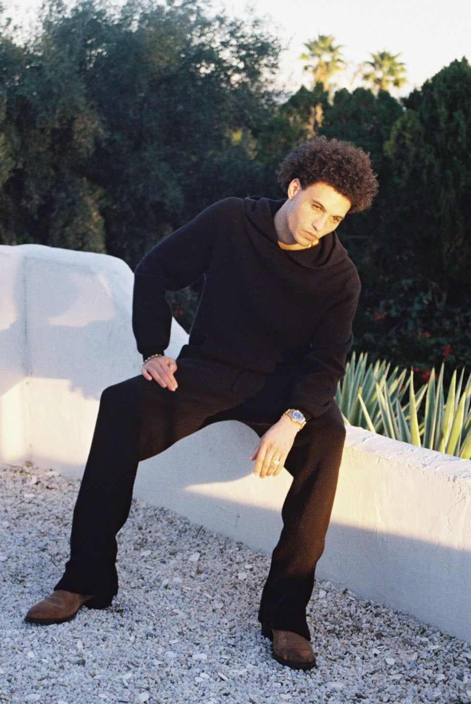 Black Milano Cashmere Knit Pant