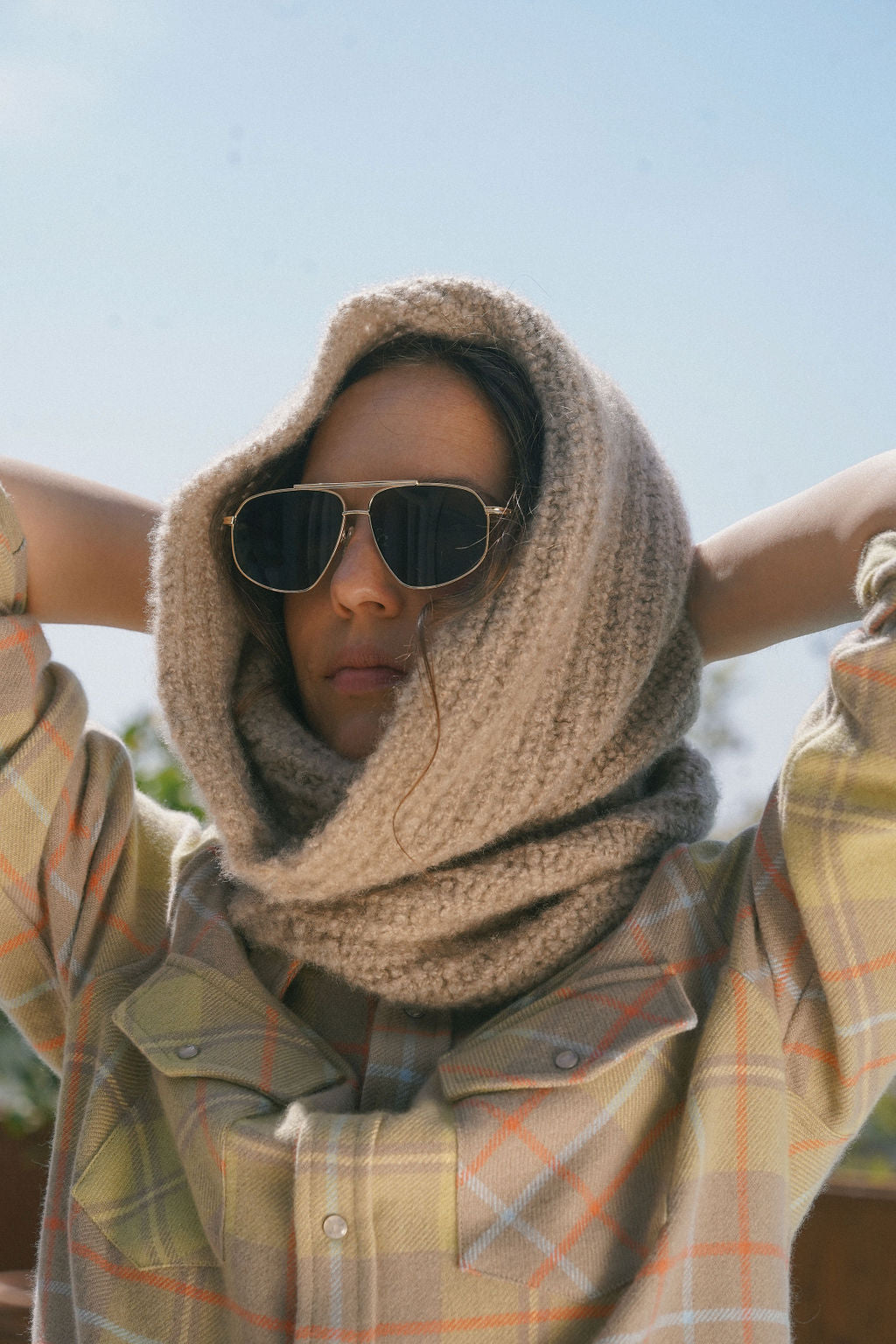 Taupe Cloud Cashmere Scarf