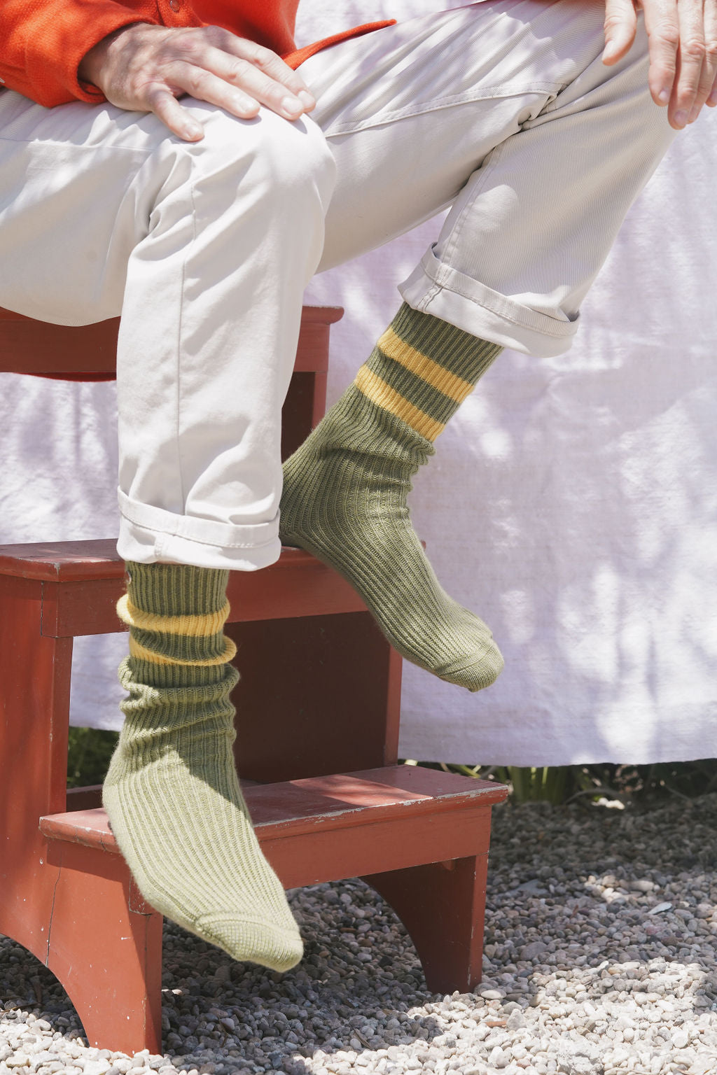 Green Shadow Cashmere Socks