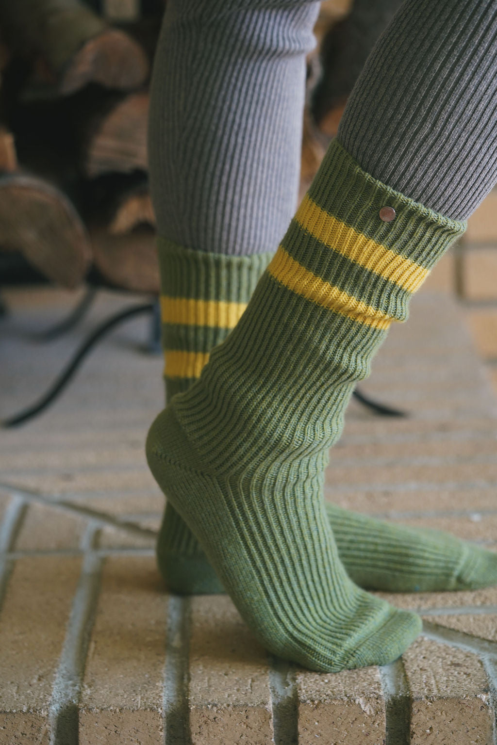 Green Shadow Cashmere Socks