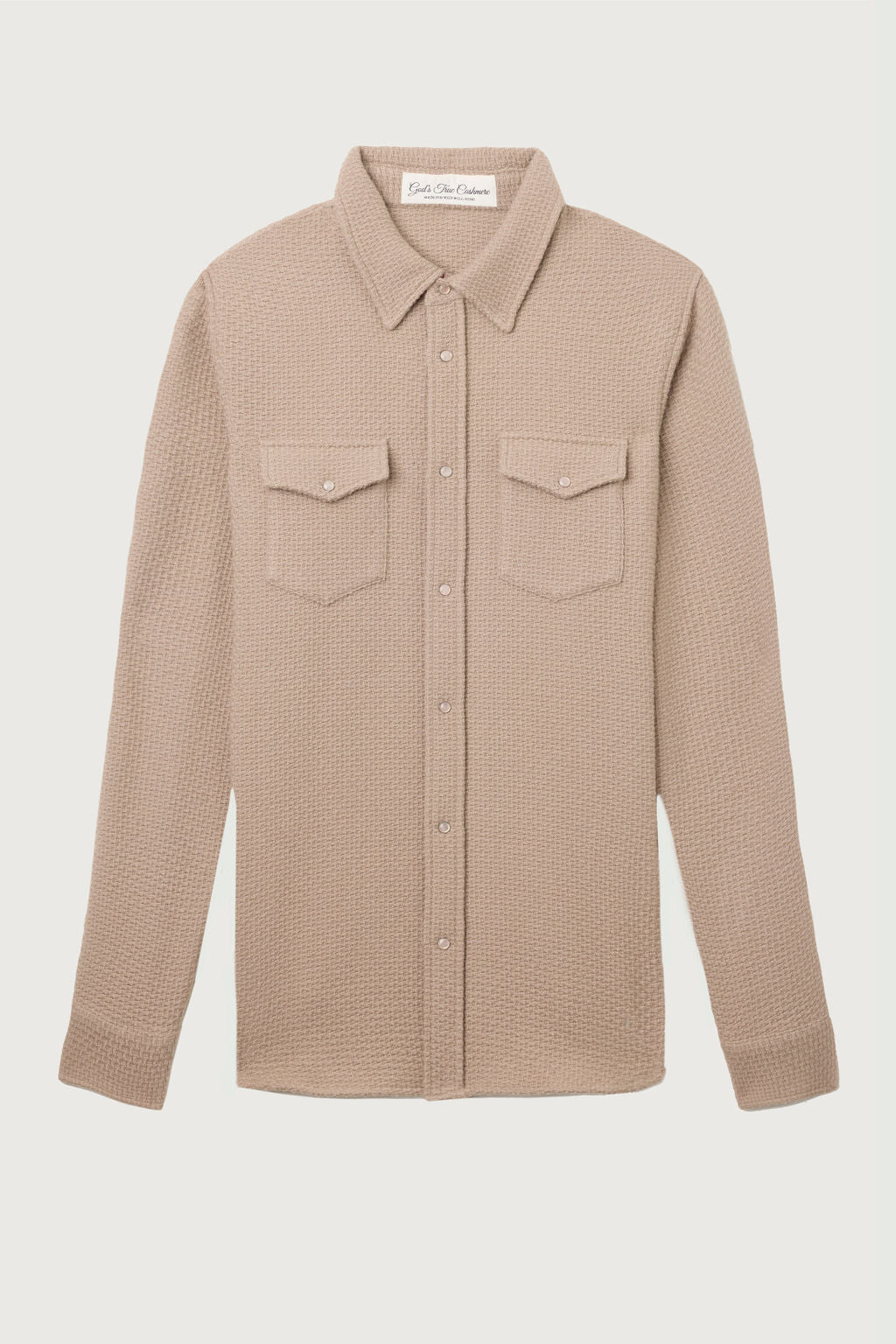 Smoke Waffle Cashmere Shirt