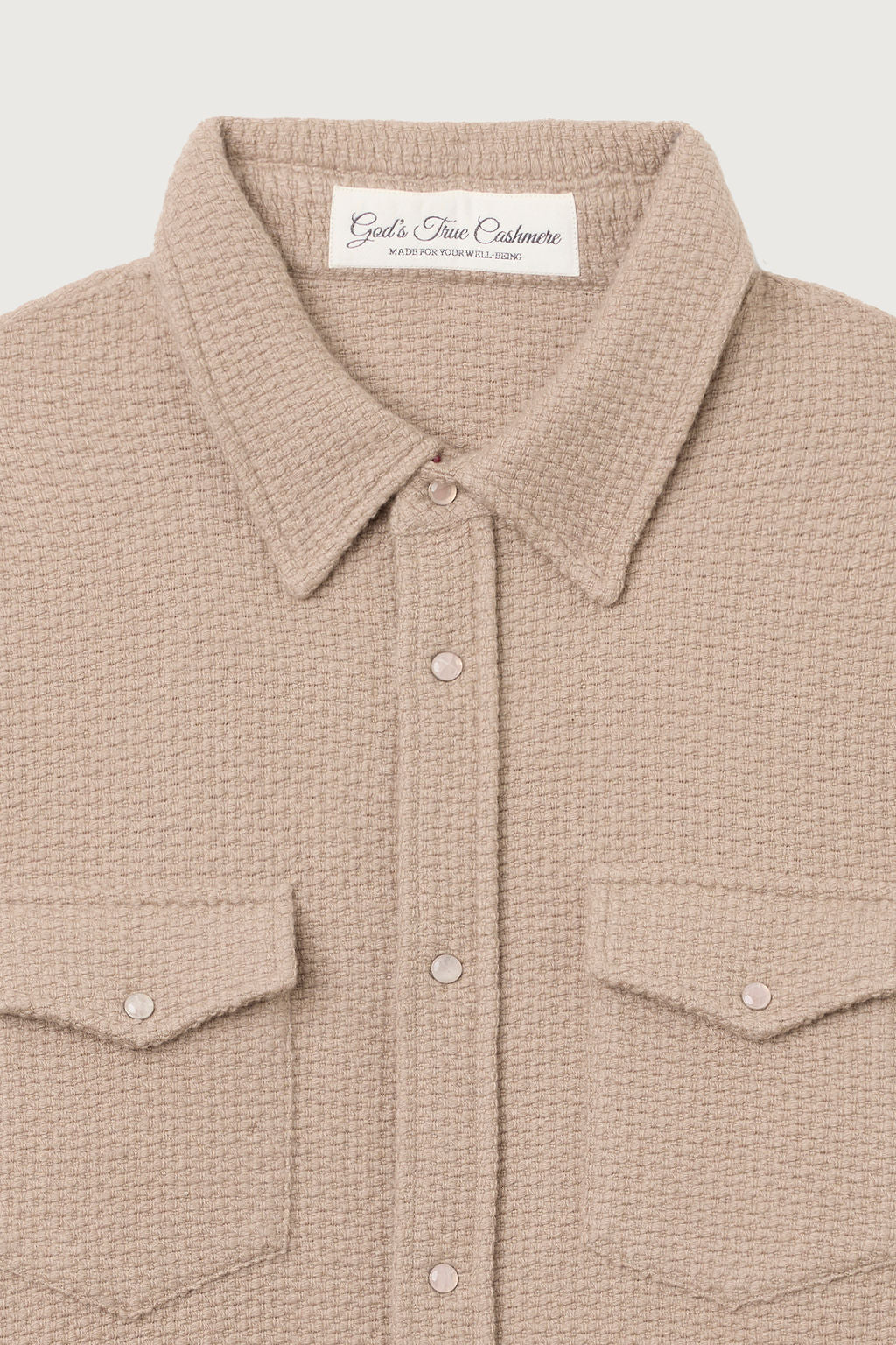 Smoke Waffle Cashmere Shirt
