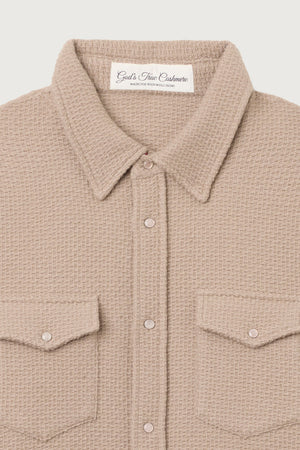 Smoke Waffle Cashmere Shirt