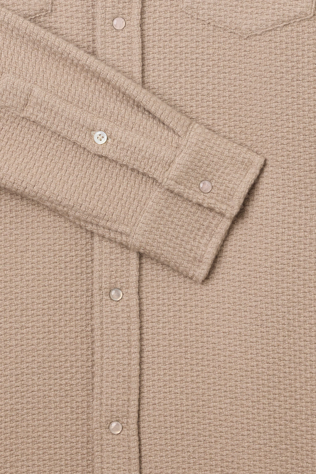 Smoke Waffle Cashmere Shirt