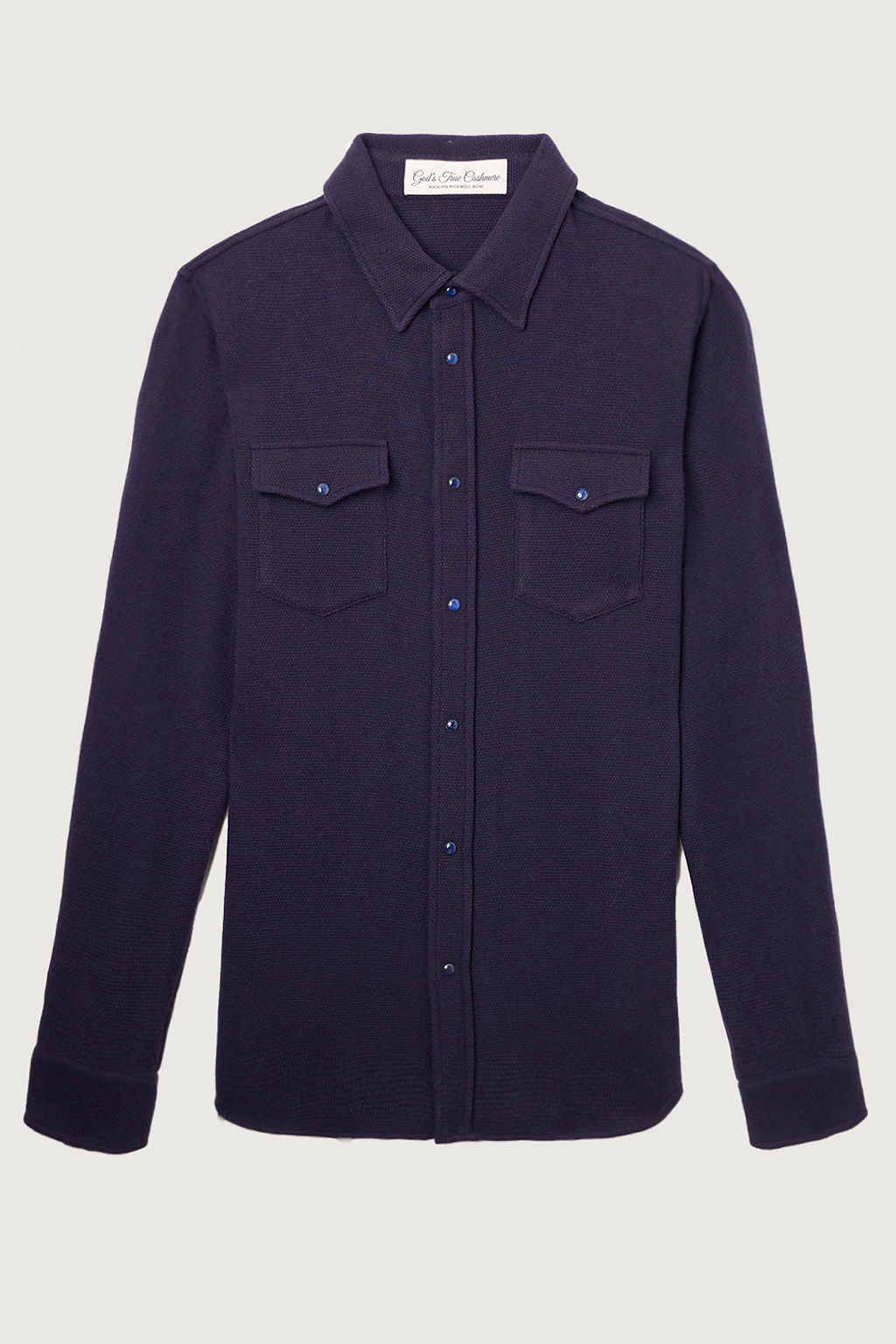 Midnight Sea Cashmere Shirt