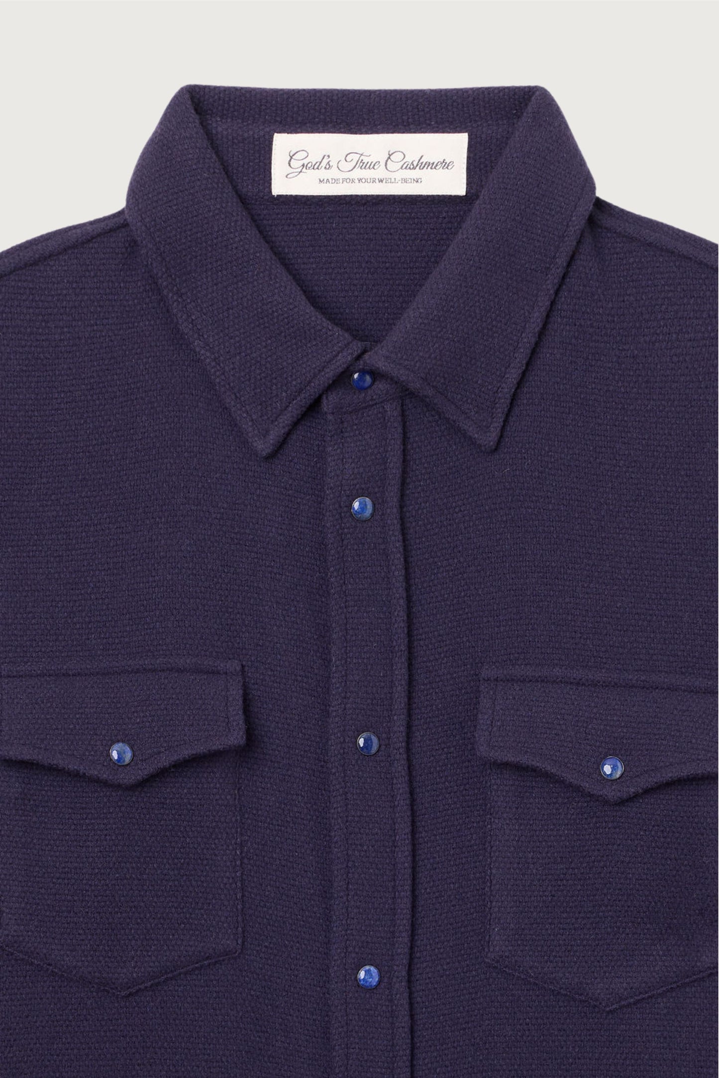 Midnight Sea Cashmere Shirt