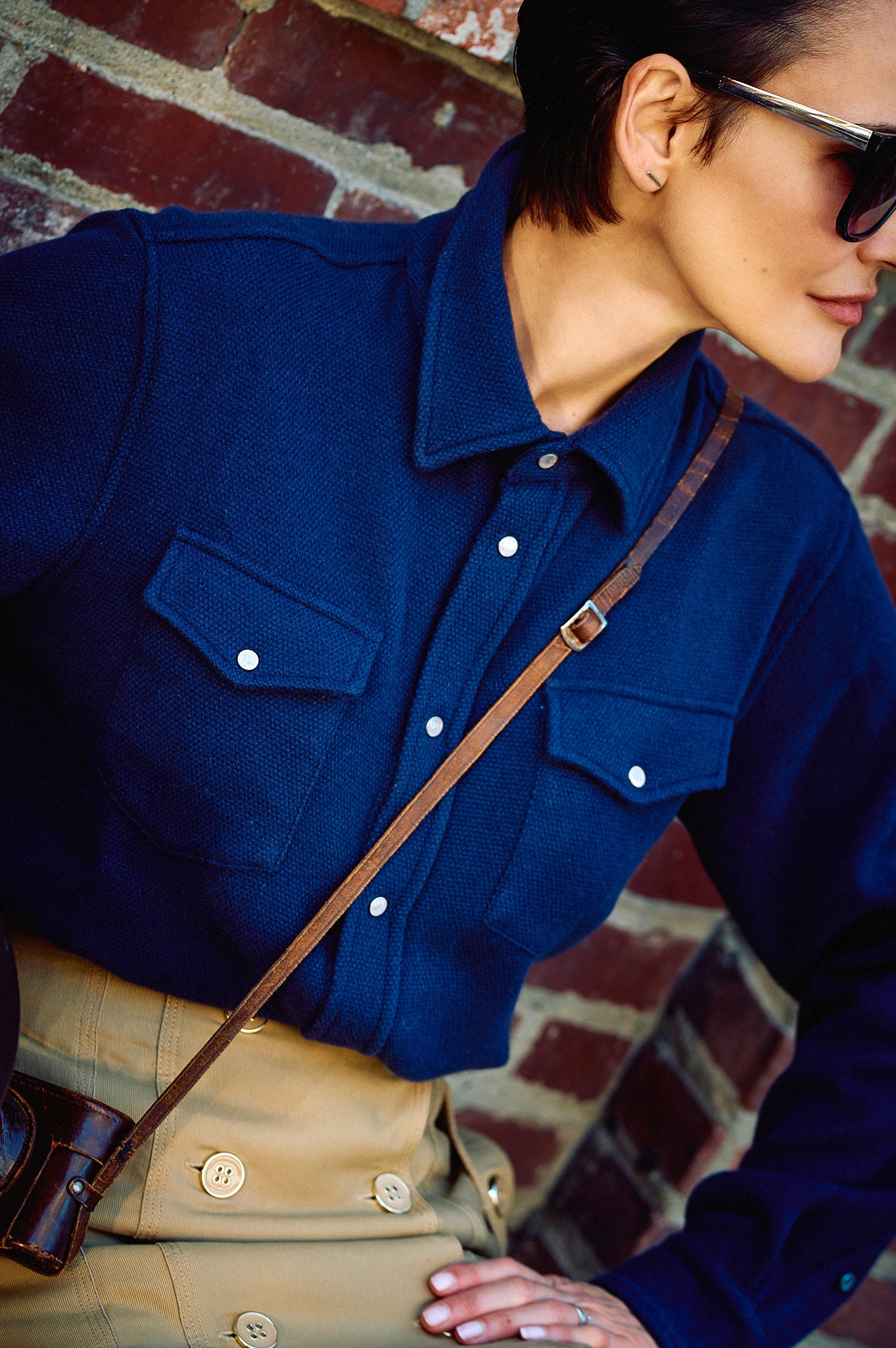 Midnight Sea Cashmere Shirt
