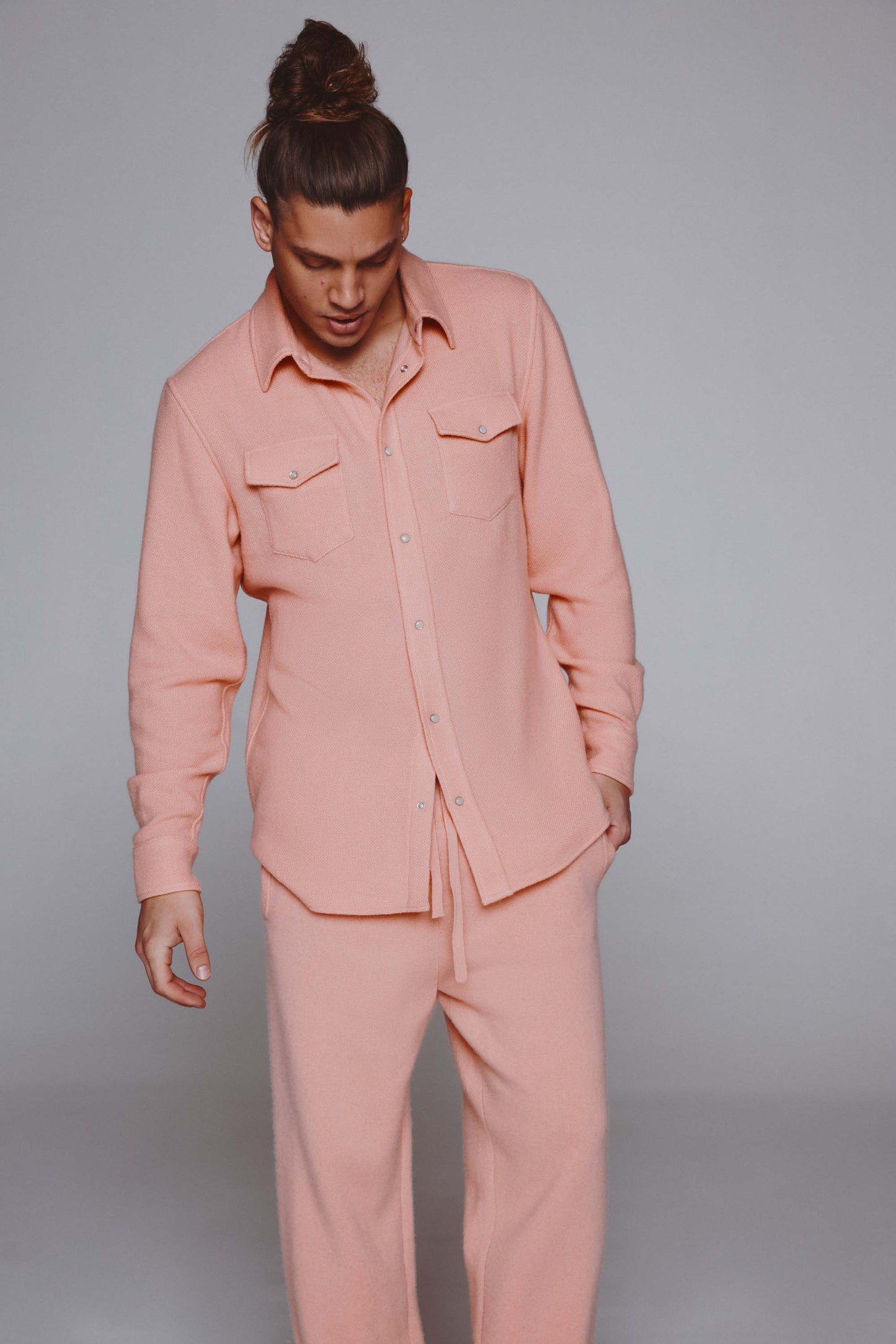 Peach Blush Cashmere Shirt