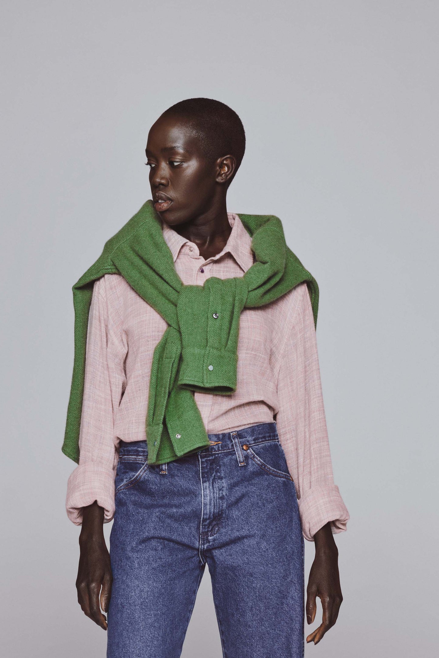 Space Dye Gauze Cashmere Shirt
