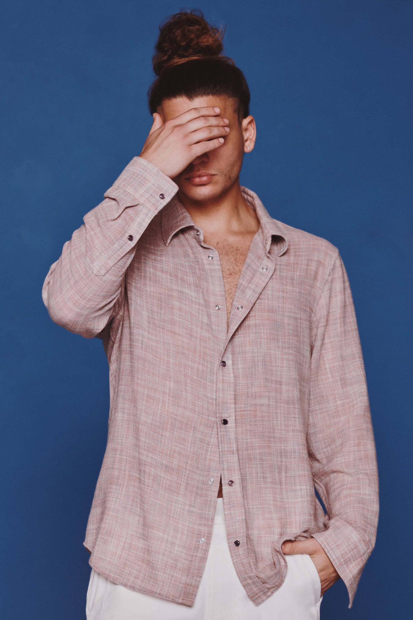 Space Dye Gauze Cashmere Shirt
