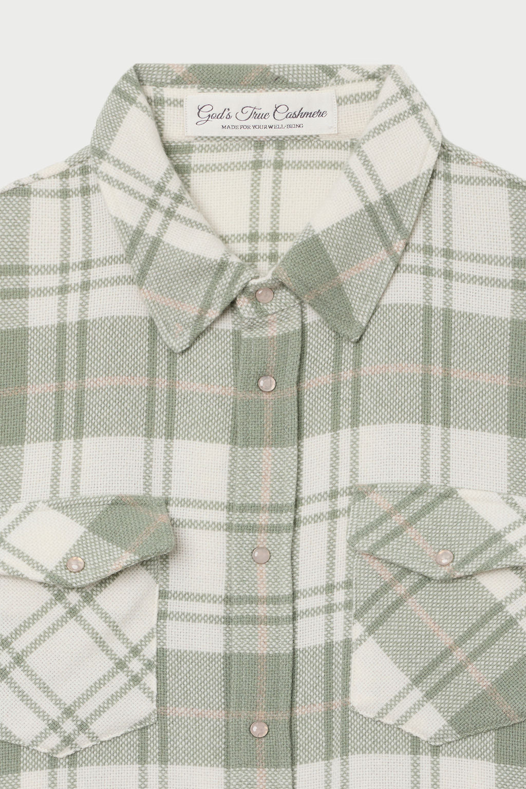 Sage Tartan Cashmere Shirt