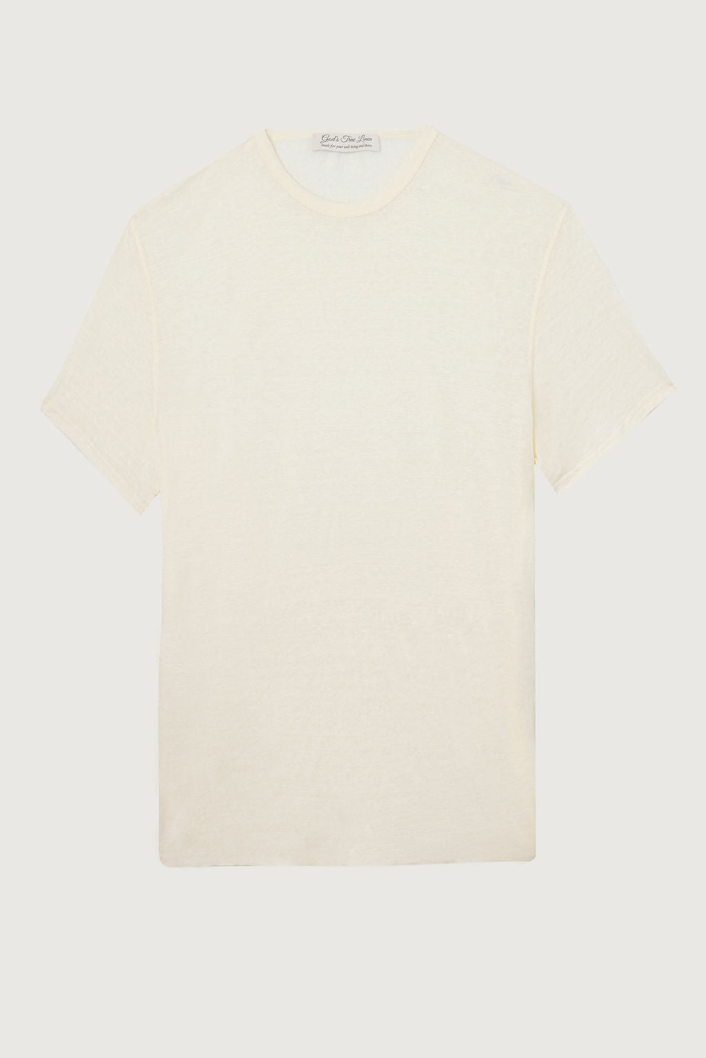 Ivory Knit Linen T-Shirt