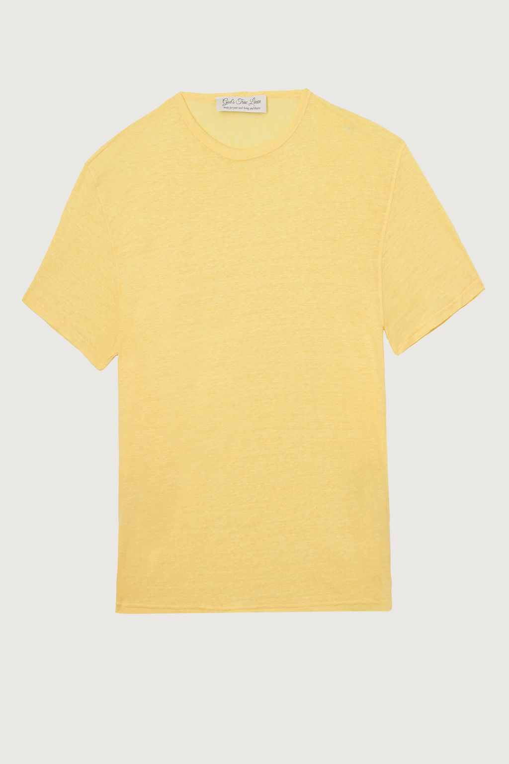 Butter Yellow Knit Linen T-Shirt
