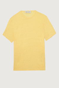 Butter Yellow Knit Linen T-Shirt