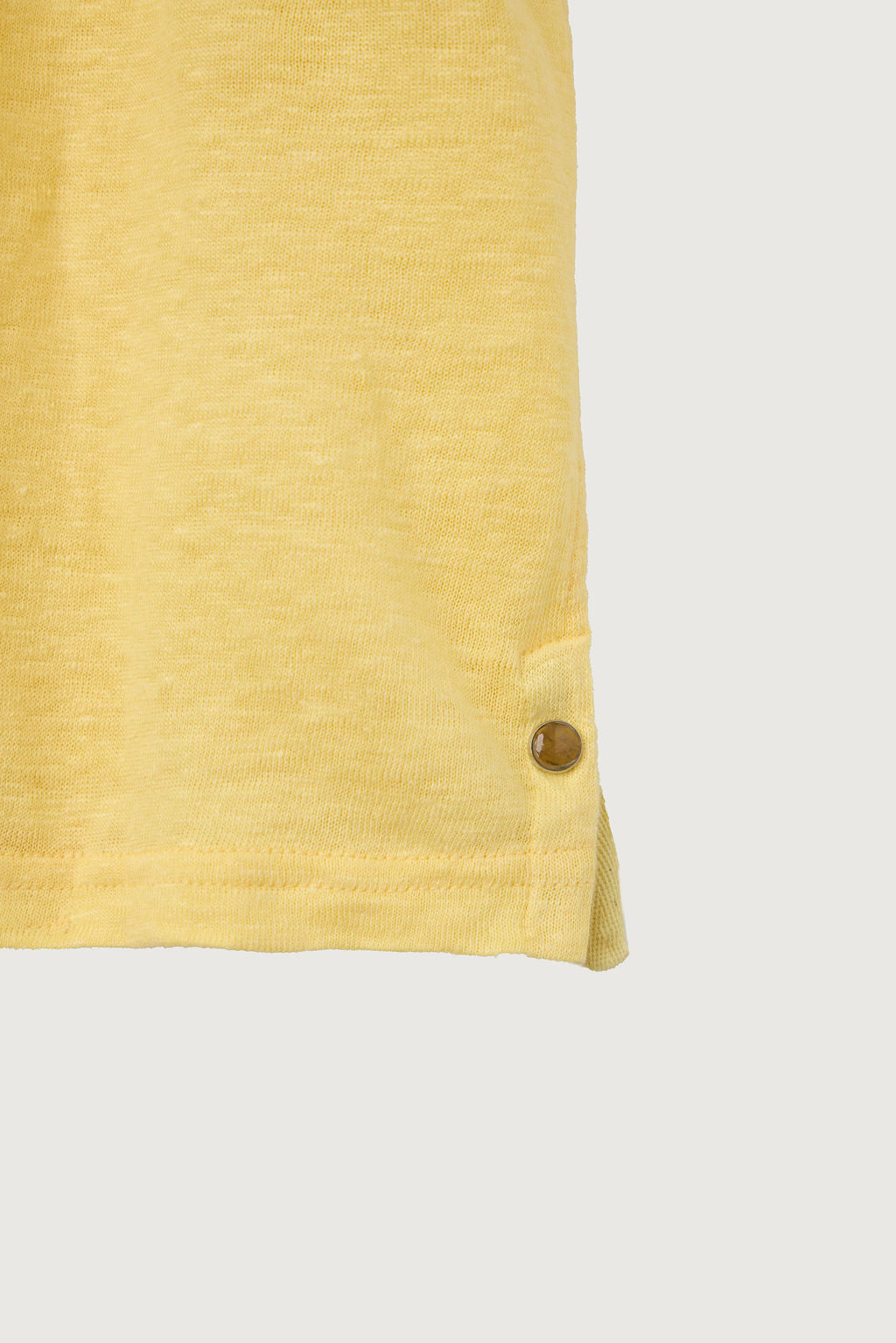 Butter Yellow Knit Linen T-Shirt