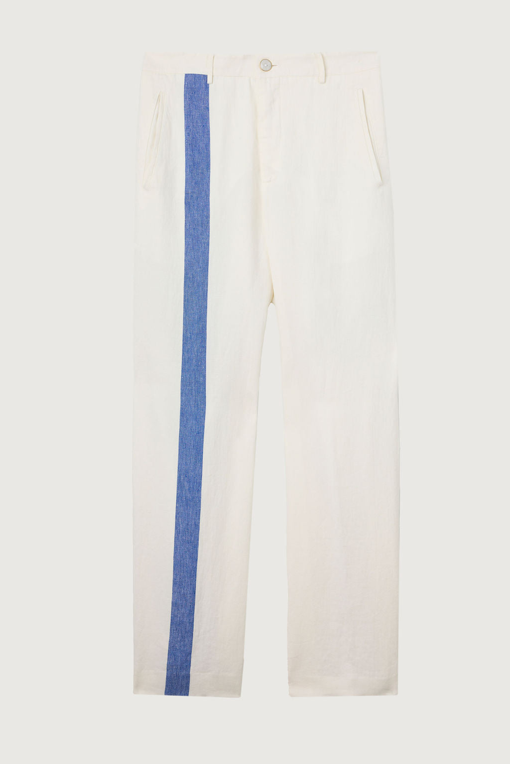 Ivory Racer Linen Pant