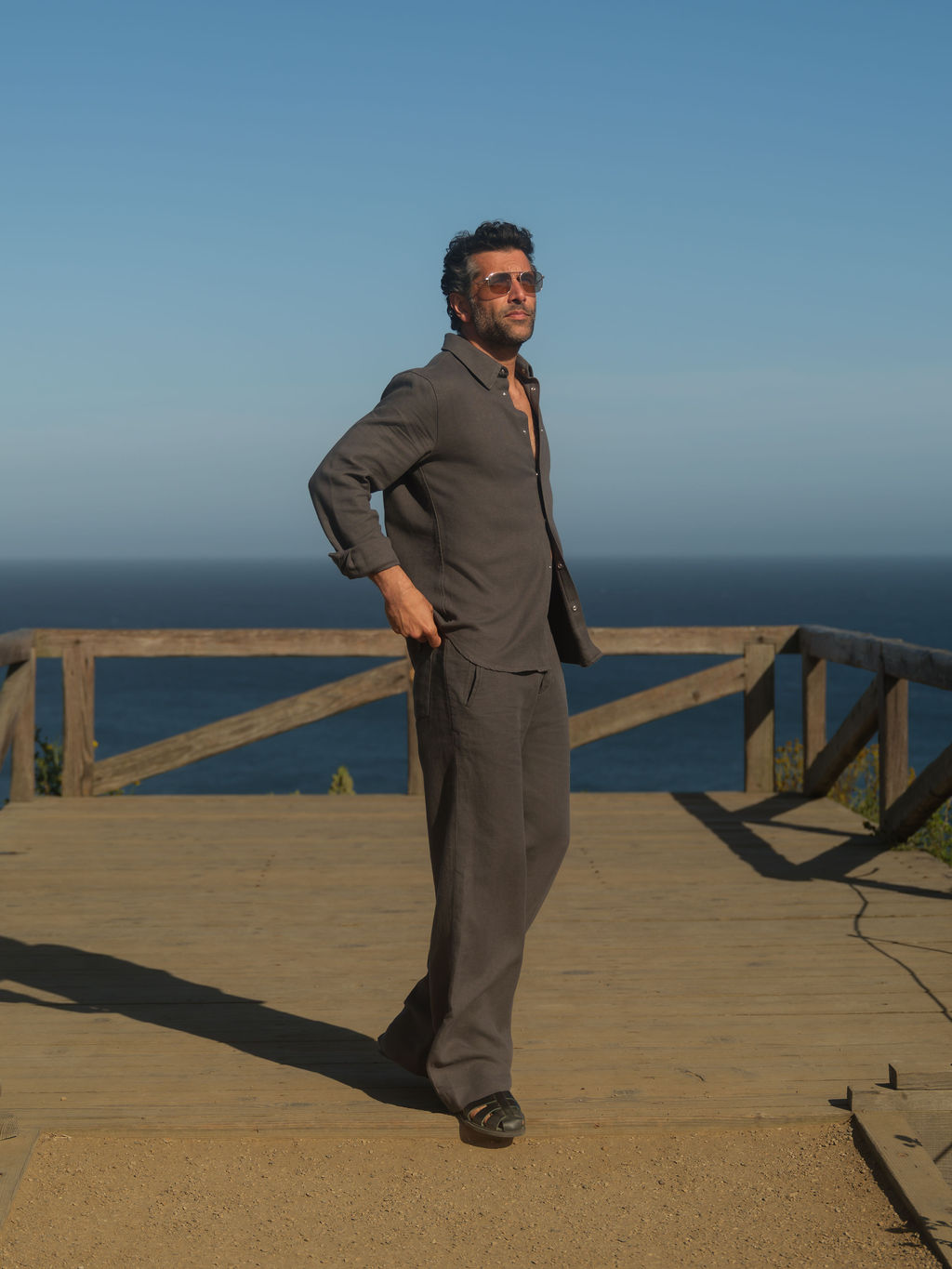 Charcoal Linen Pant